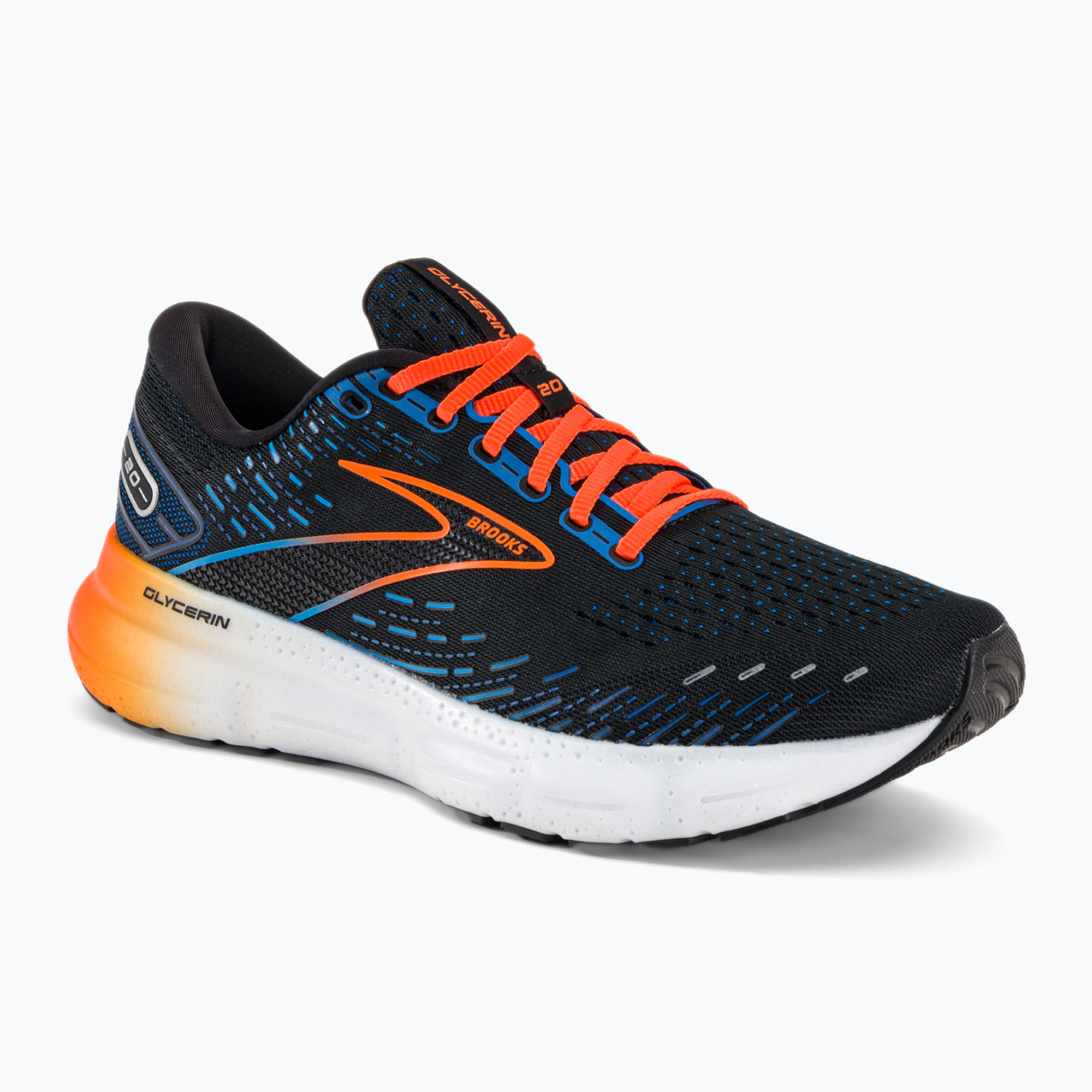 Buty do biegania męskie Brooks Glycerin 20 black/classic blue/orange | WYSYŁKA W 24H | 30 DNI NA ZWROT
