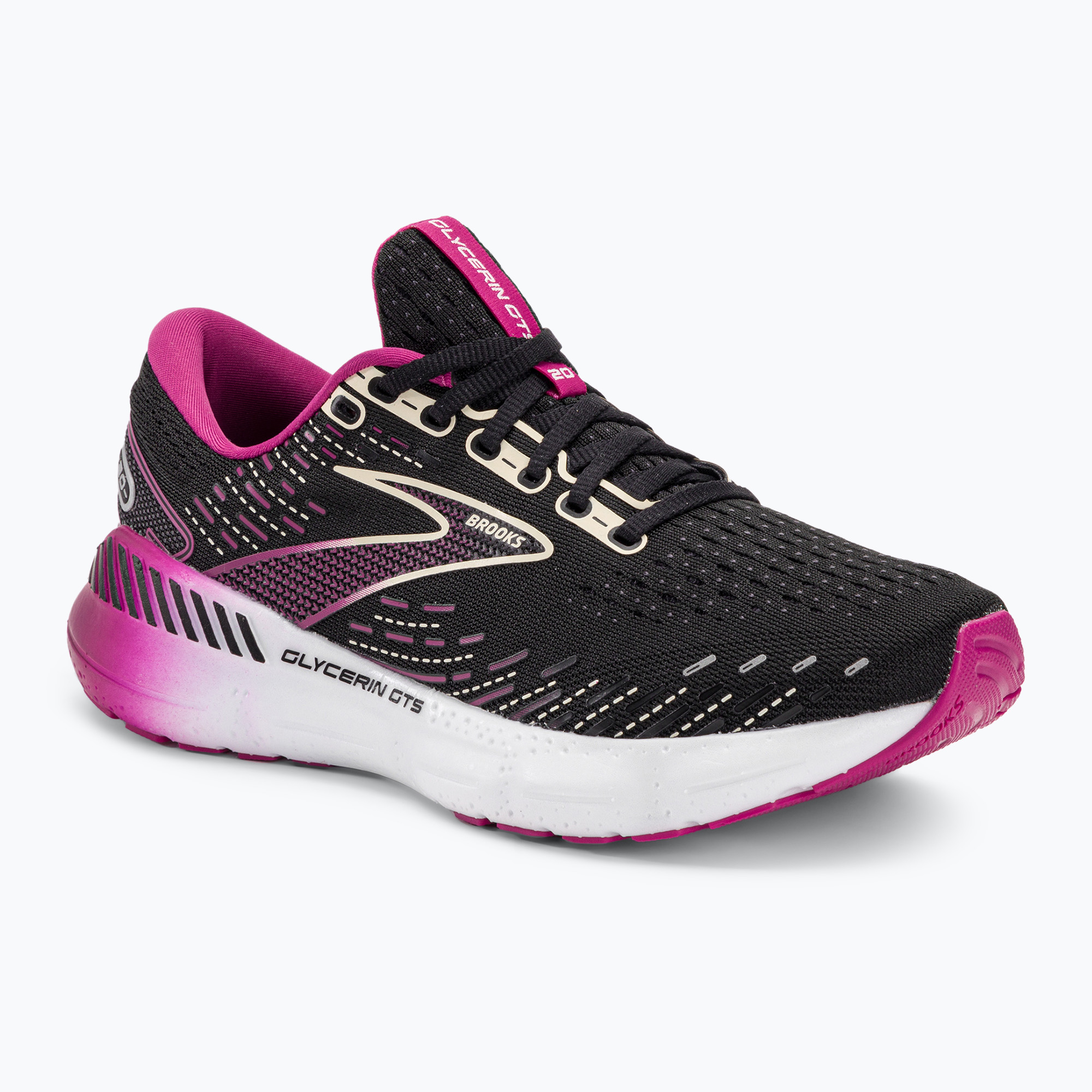 Buty do biegania damskie Brooks Glycerin GTS 20 black/fuchsia/linen | WYSYŁKA W 24H | 30 DNI NA ZWROT