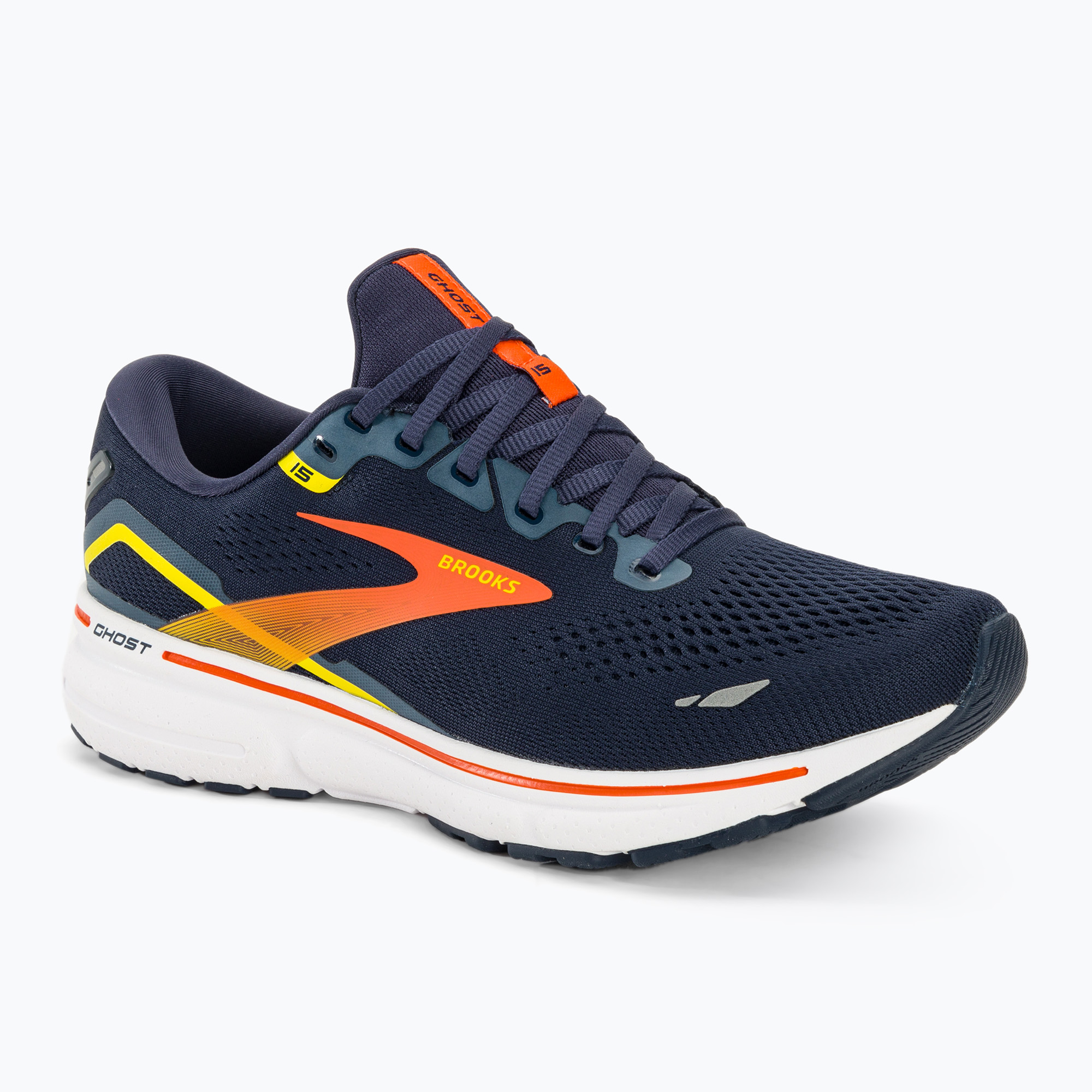 Buty do biegania męskie Brooks Ghost 15 peacoat/red/yellow | WYSYŁKA W 24H | 30 DNI NA ZWROT