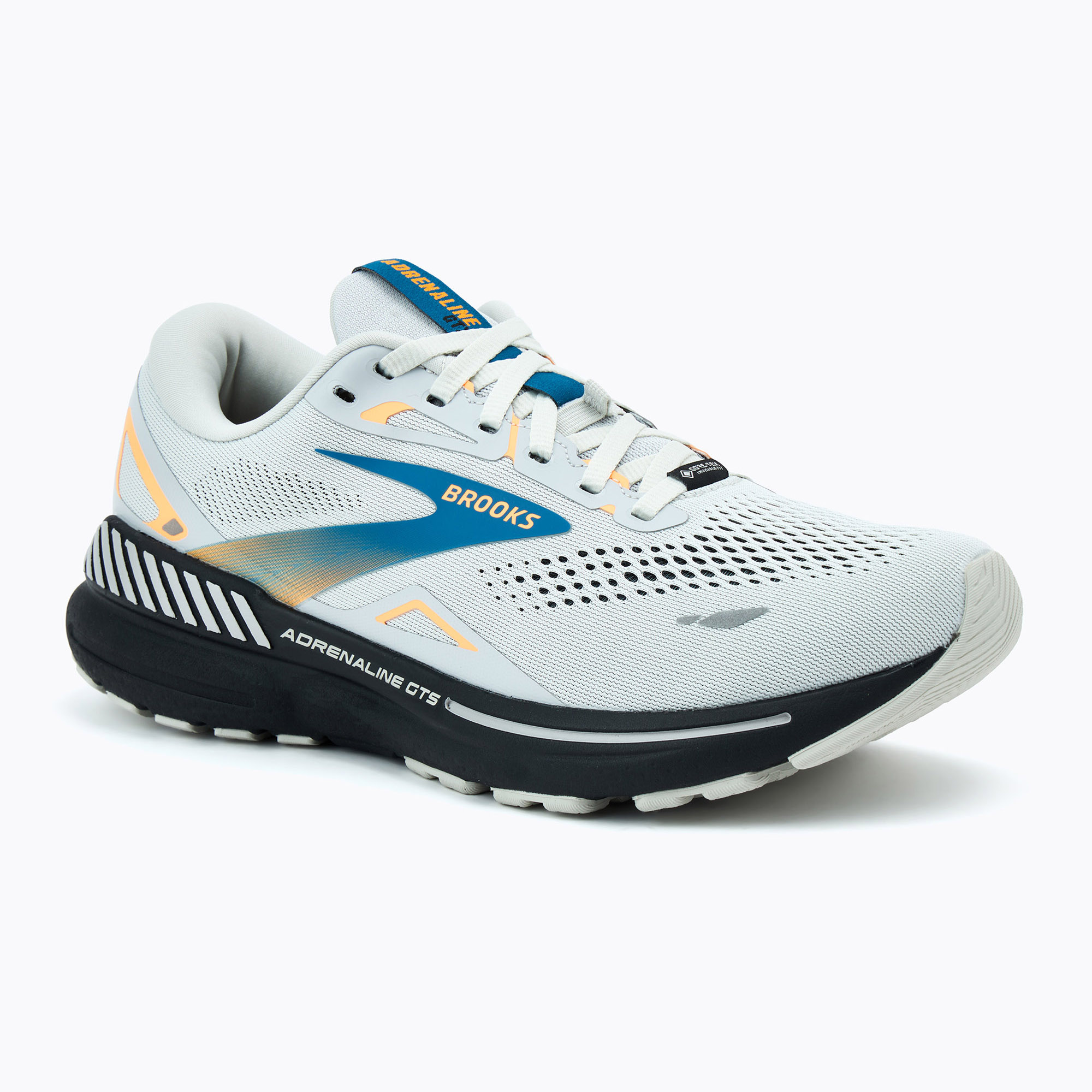 Buty do biegania męskie Brooks Adrenaline GTS 23 GTX oyster mushroom/orange/blue | WYSYŁKA W 24H | 30 DNI NA ZWROT