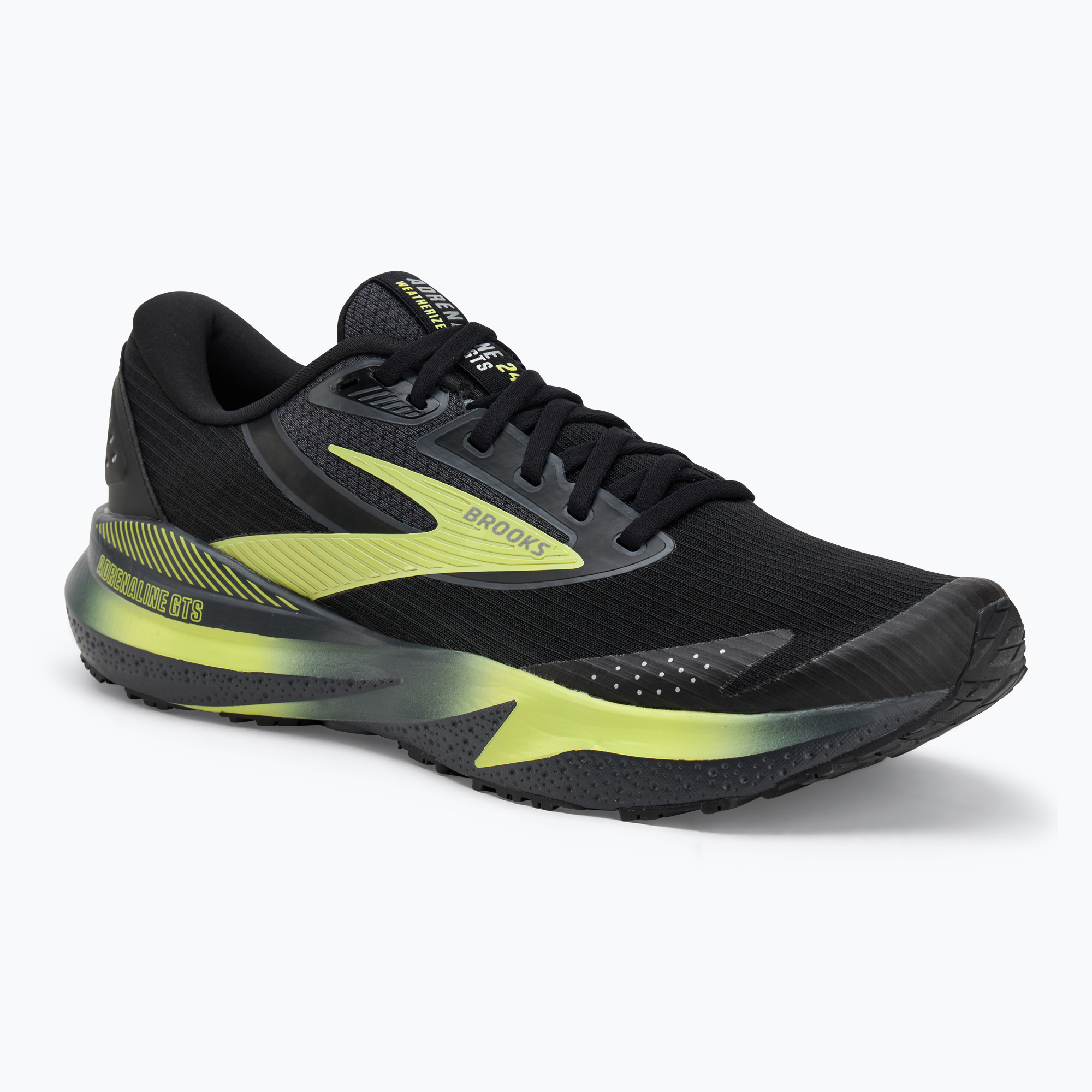 Buty do biegania męskie Brooks Adrenaline GTS 24 Weatherized black/ebony/new yellow 