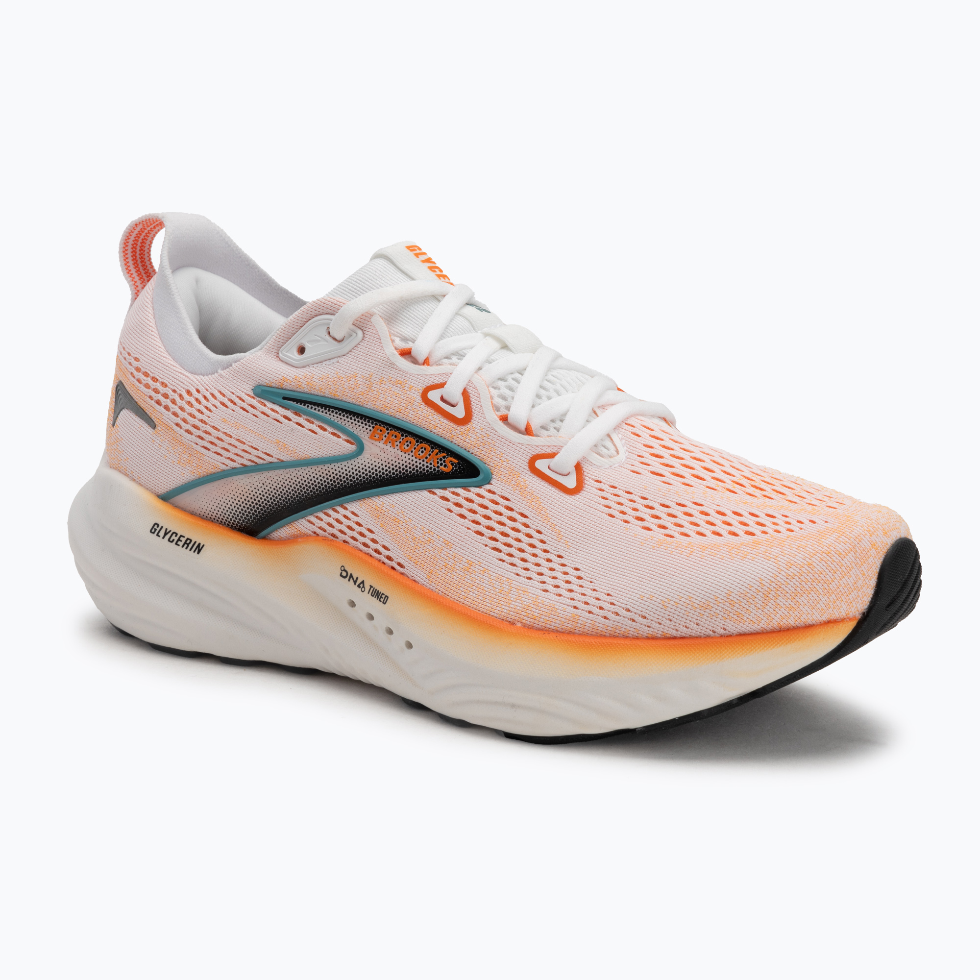 Buty do biegania męskie Brooks Glycerin 22 white/orange/green blue slate 