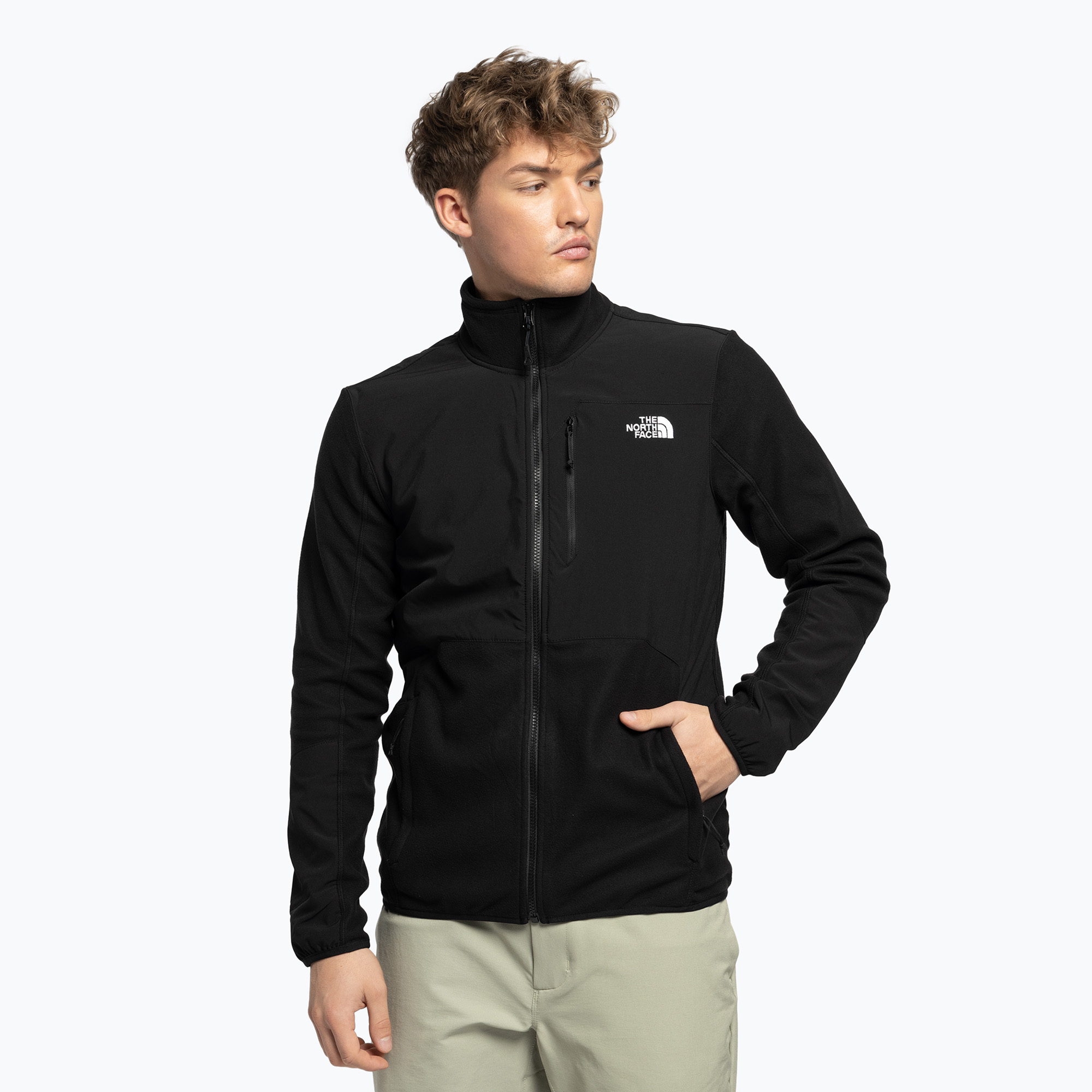 Bluza trekkingowa męska The North Face Glacier Pro Full Zip black/black | WYSYŁKA W 24H | 30 DNI NA ZWROT