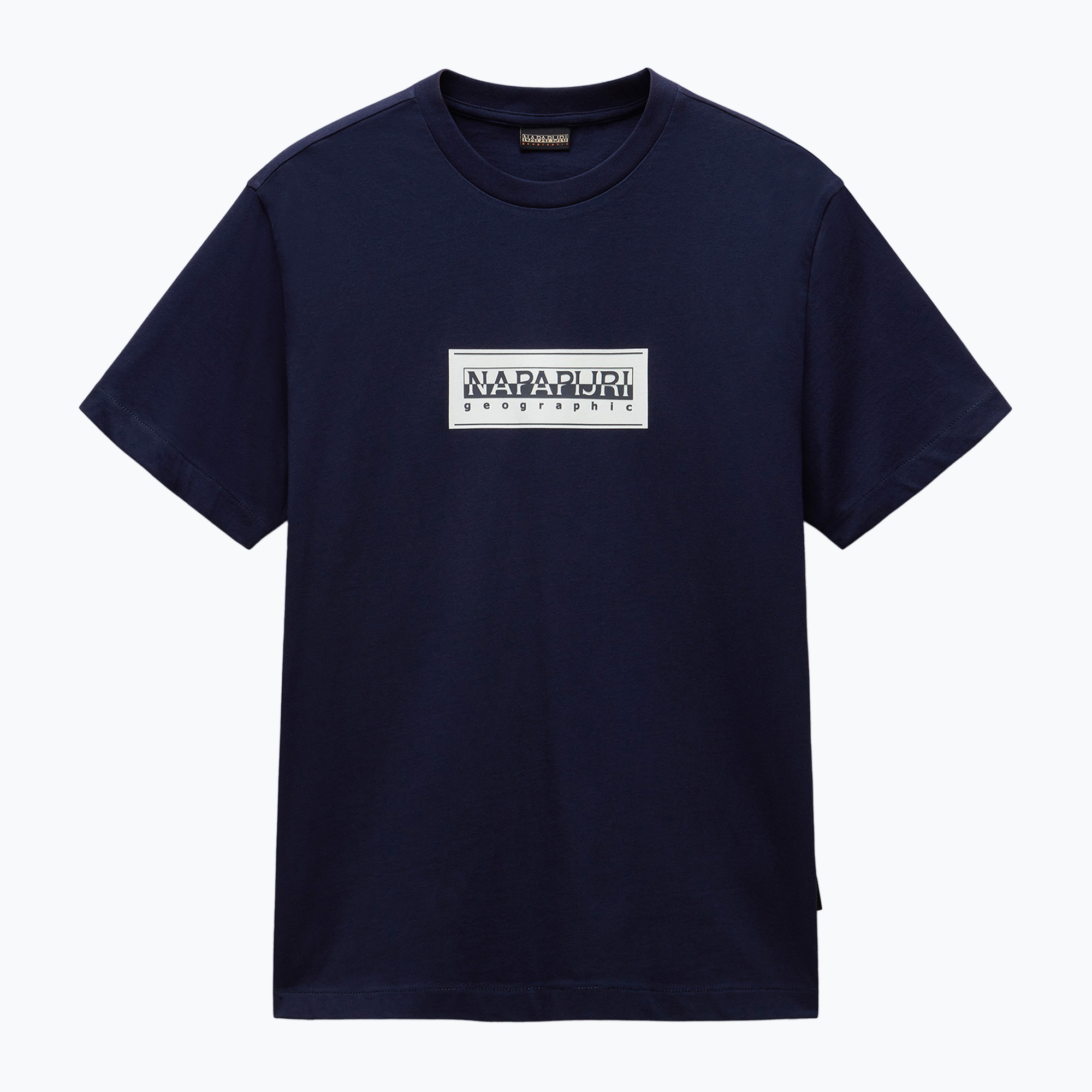 Koszulka męska Napapijri S-Box Logo blu marine | WYSYŁKA W 24H | 30 DNI NA ZWROT