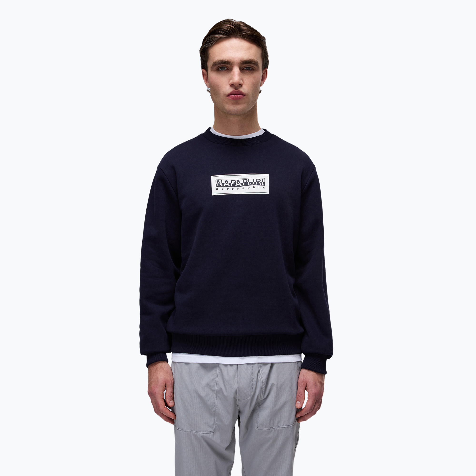 Bluza męska Napapijri B-Box Logo C blu marine | WYSYŁKA W 24H | 30 DNI NA ZWROT