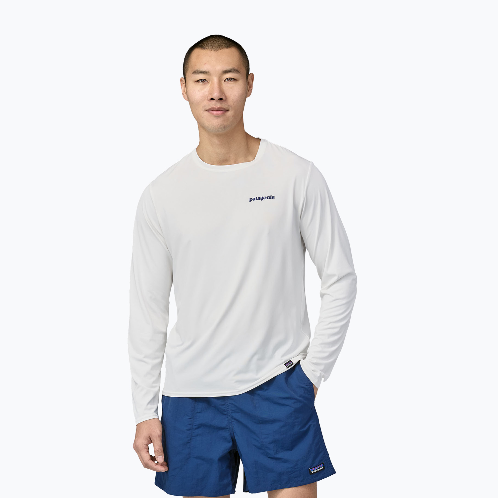 Longsleeve trekkingowy męski Patagonia Cap Cool Daily Graphic Shirt-Waters boardshort logo/white | WYSYŁKA W 24H | 30 DNI NA ZWROT