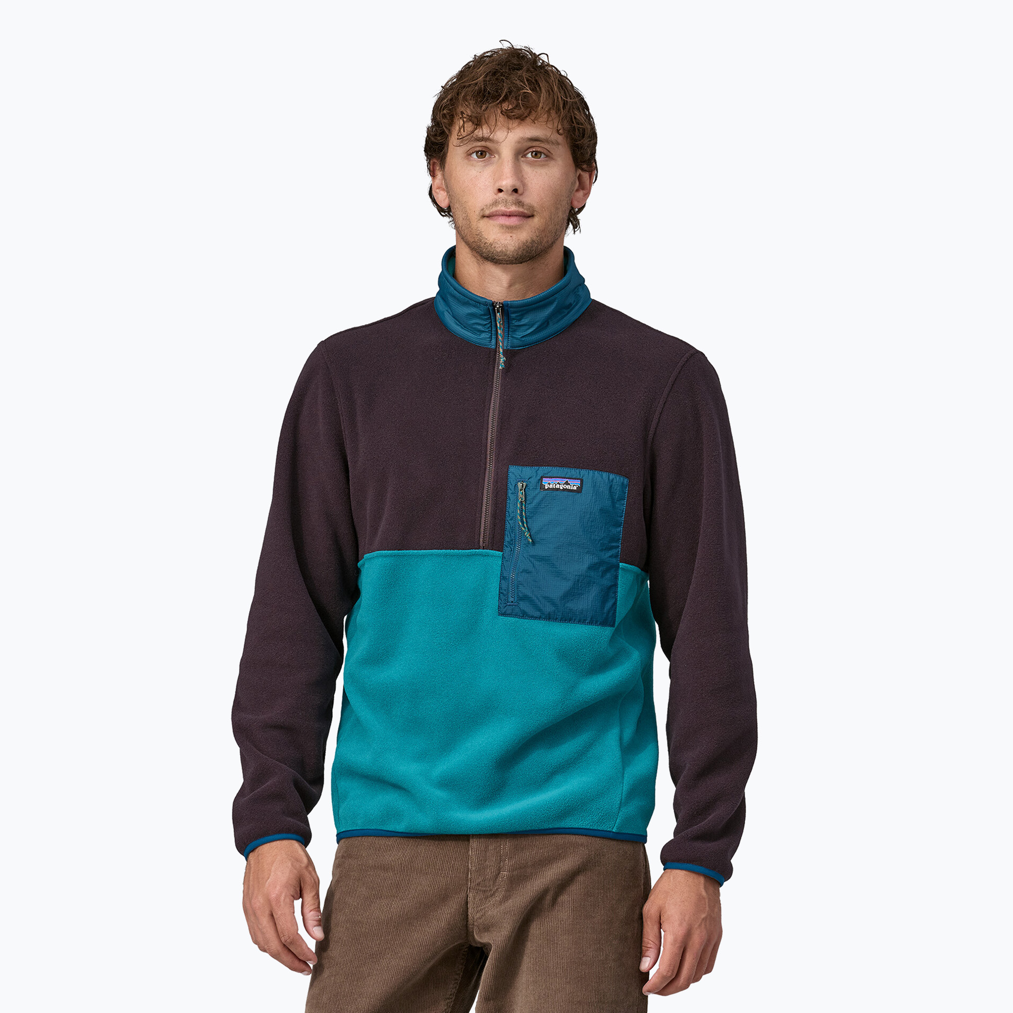 Bluza trekkingowa męska Patagonia Microdini 1/2 Zip P/O belay blue | WYSYŁKA W 24H | 30 DNI NA ZWROT