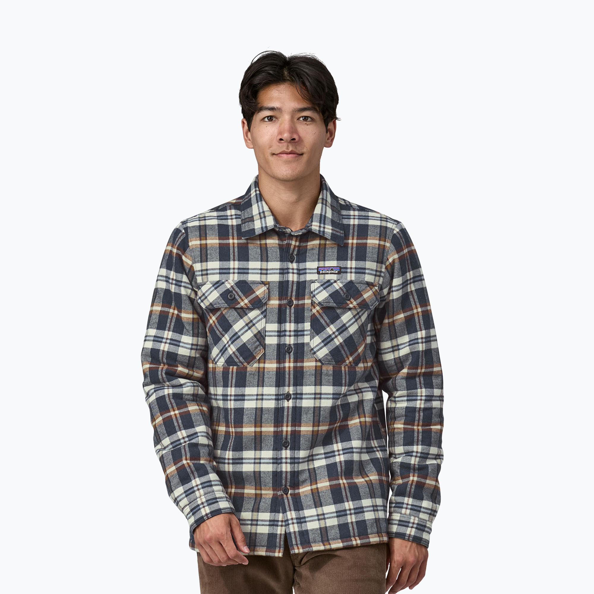 Koszula męska Patagonia Insulated Organic Cotton MW Fjord Flannel fields/new navy | WYSYŁKA W 24H | 30 DNI NA ZWROT