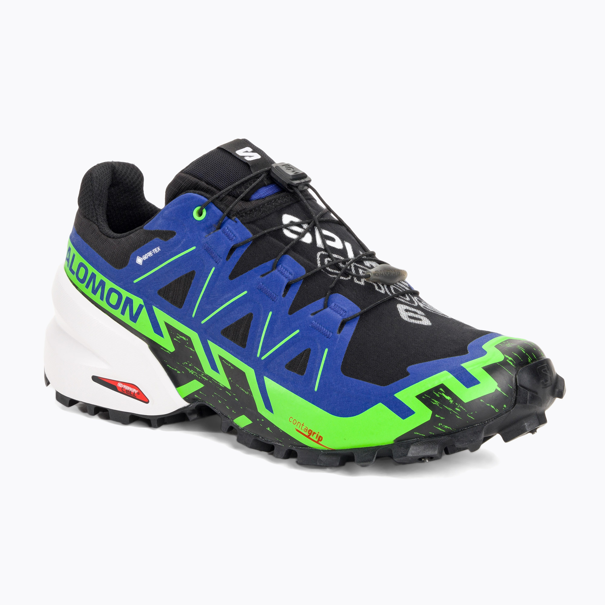 Buty do biegania męskie Salomon Spikecross 6 GTX black/surf the web/green gecko | WYSYŁKA W 24H | 30 DNI NA ZWROT