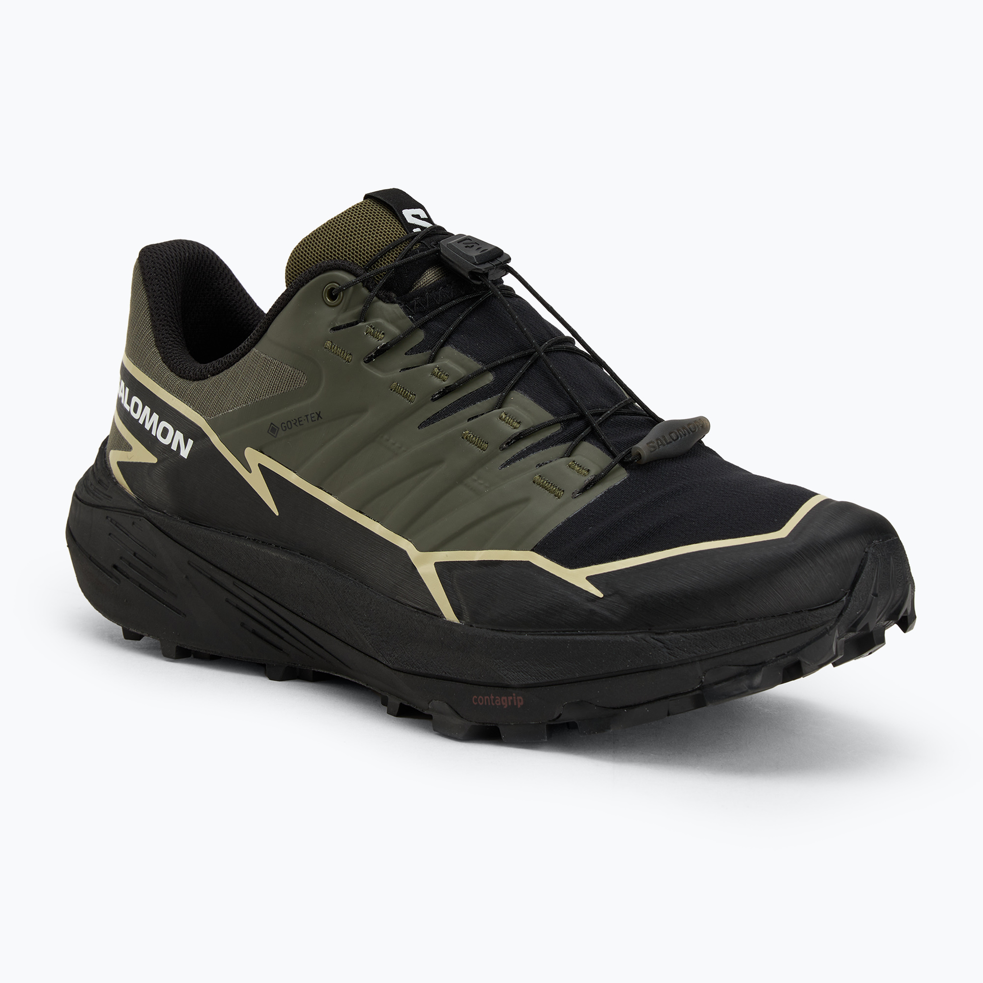 Buty do biegania męskie Salomon Thundercoss GTX olive night/black/alfalfa 