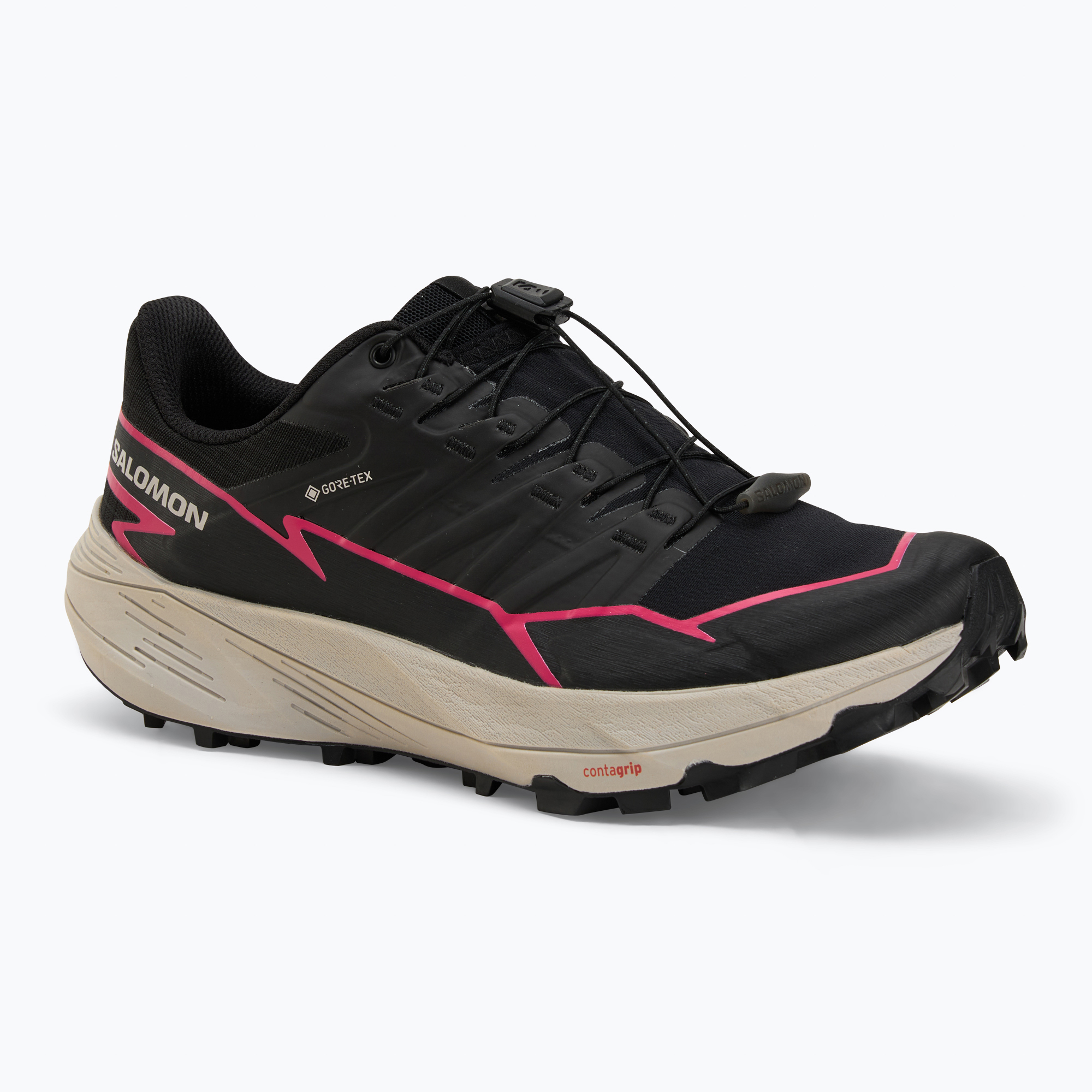 Buty do biegania damskie Salomon Thundercoss GTX black/black/pink 