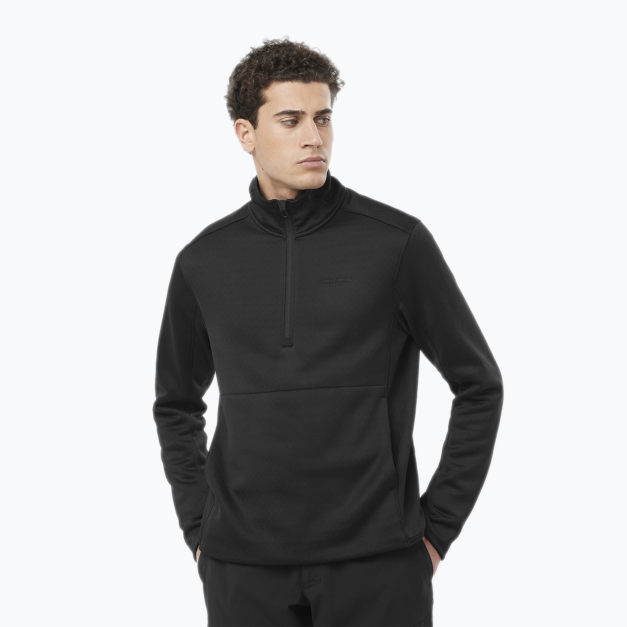 Bluza trekkingowa męska Salomon Essential Midwarm deep black | WYSYŁKA W 24H | 30 DNI NA ZWROT