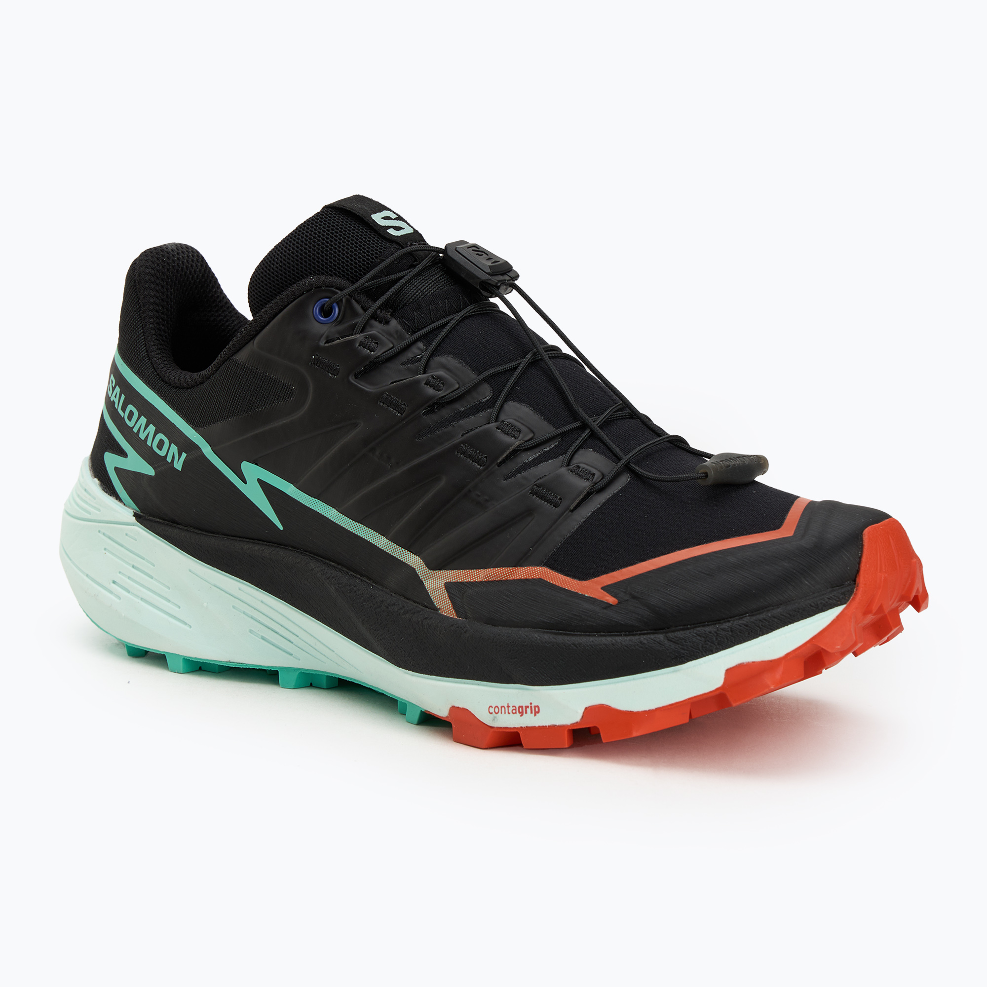 Buty do biegania damskie Salomon Thundercross black/cherry tomato/electric green 
