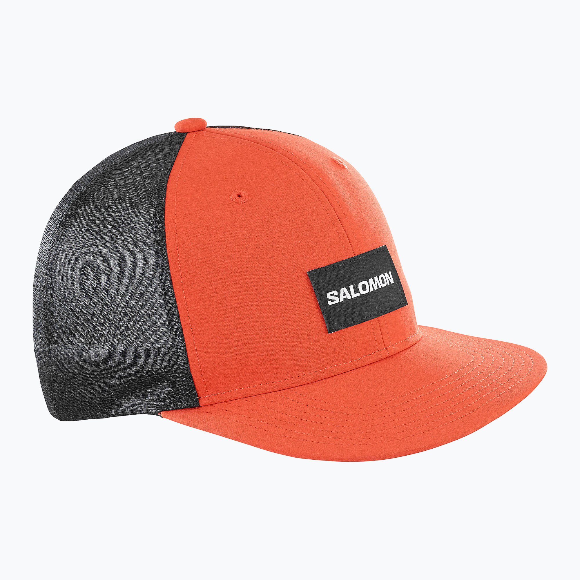 Czapka z daszkiem Salomon Trucker Flat cherry tomato/deep black | WYSYŁKA W 24H | 30 DNI NA ZWROT