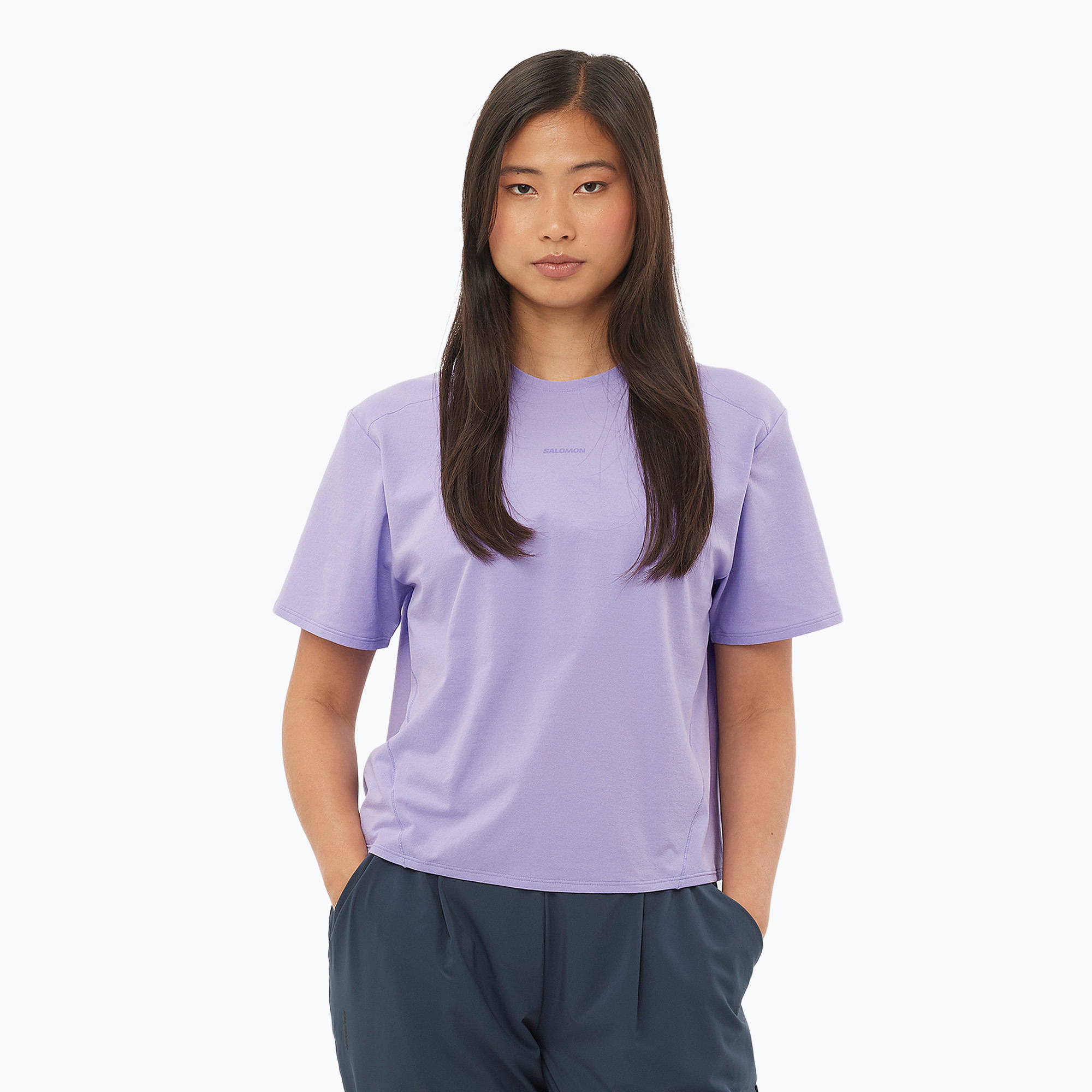 Koszulka damska Salomon Trackline Tee SS violet tulip | WYSYŁKA W 24H | 30 DNI NA ZWROT