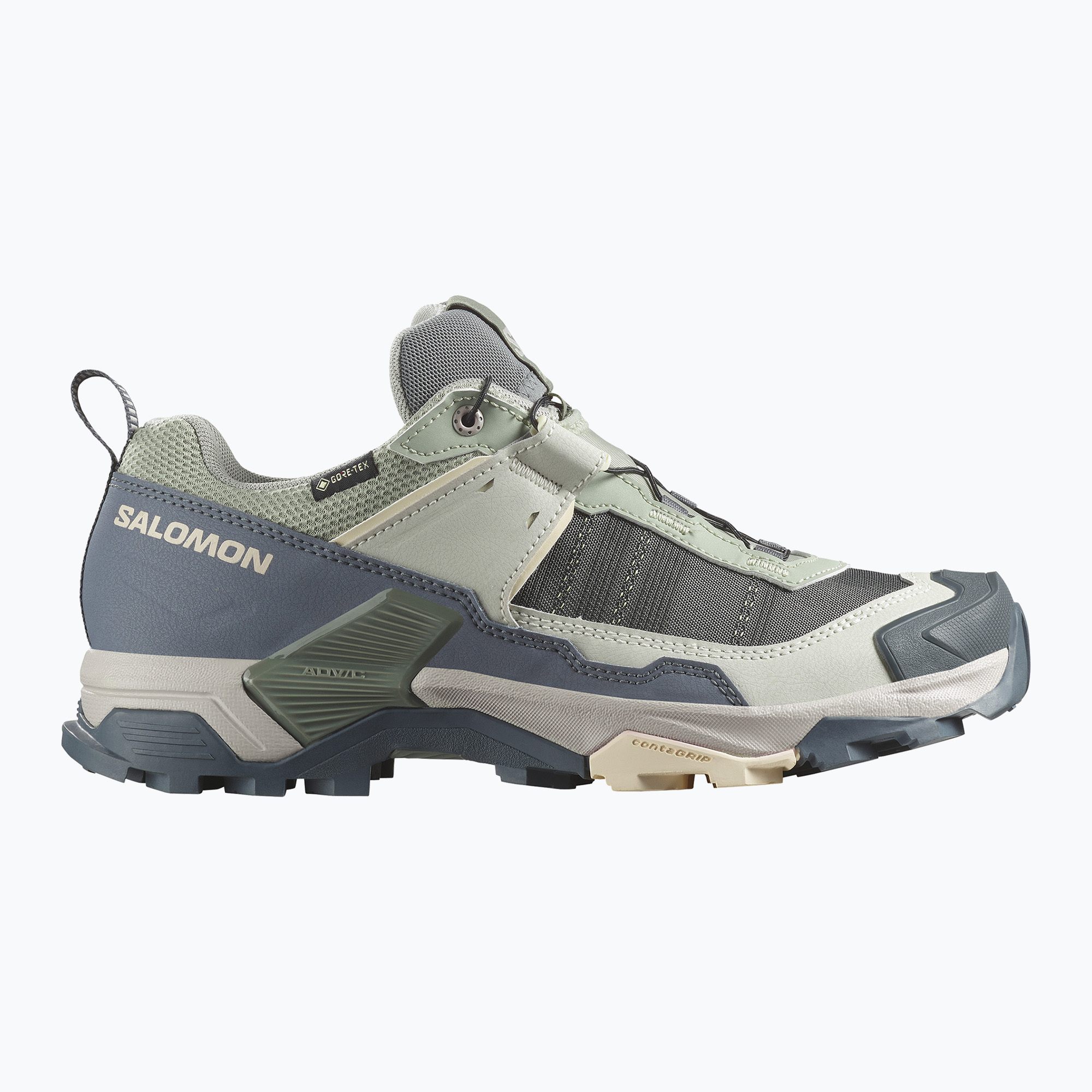 Buty trekkingowe damskie Salomon X ULTRA 5 GTX seagrass / turbul ence / tender peach | WYSYŁKA W 24H | 30 DNI NA ZWROT