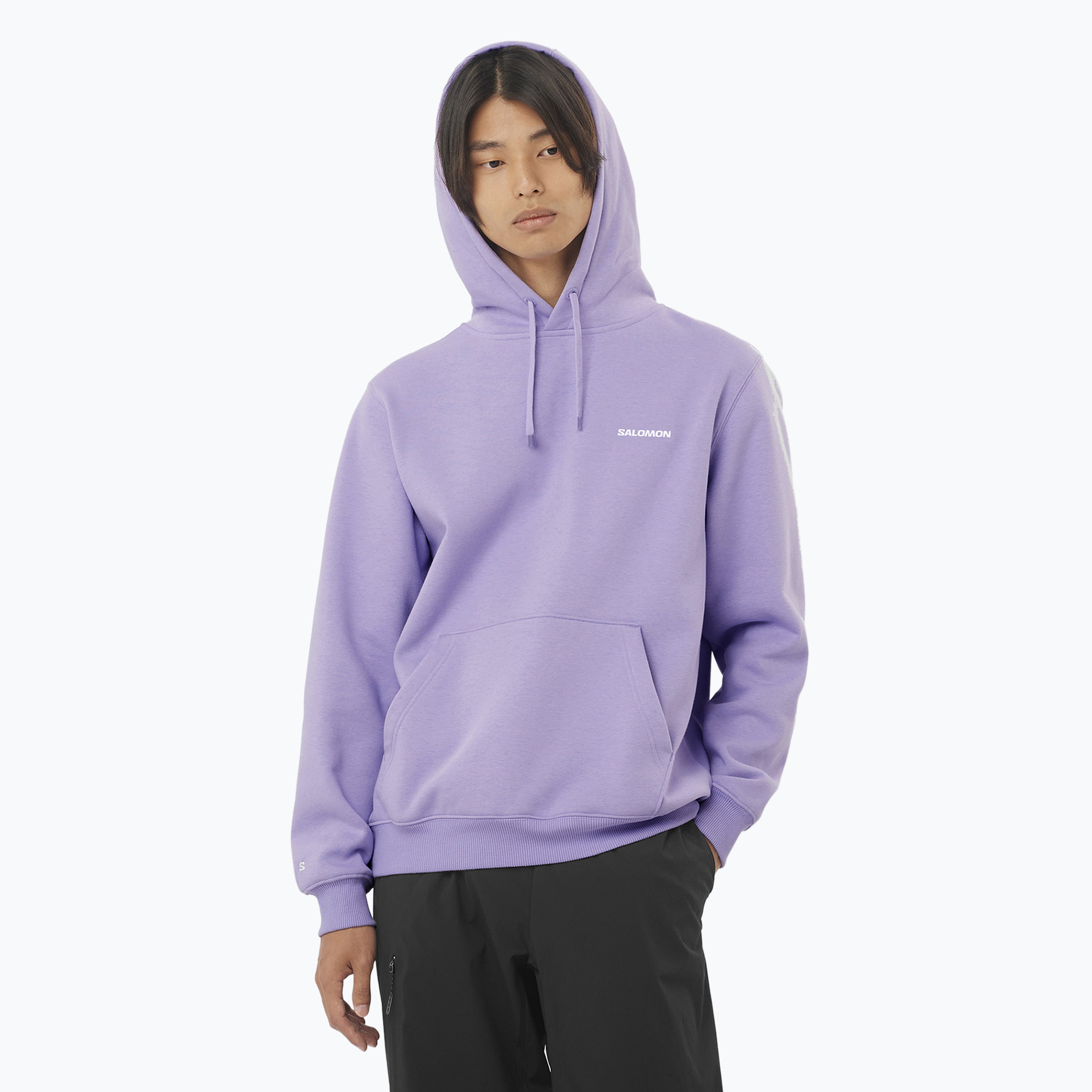 Bluza męska Salomon Logo Hoodie violet tulip 