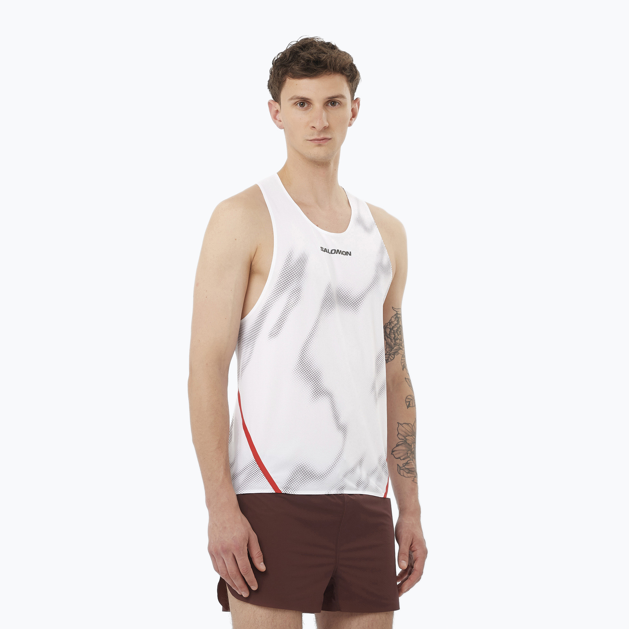 Tank top do biegania męska Salomon S/Lab Speed Singlet white / andorra | WYSYŁKA W 24H | 30 DNI NA ZWROT