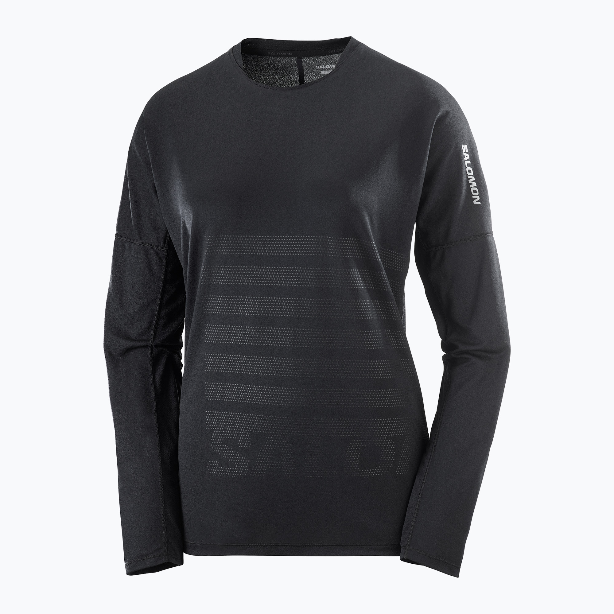 Longsleeve do biegania męski Salomon Sense Aero Tee GFX deep black/black | WYSYŁKA W 24H | 30 DNI NA ZWROT