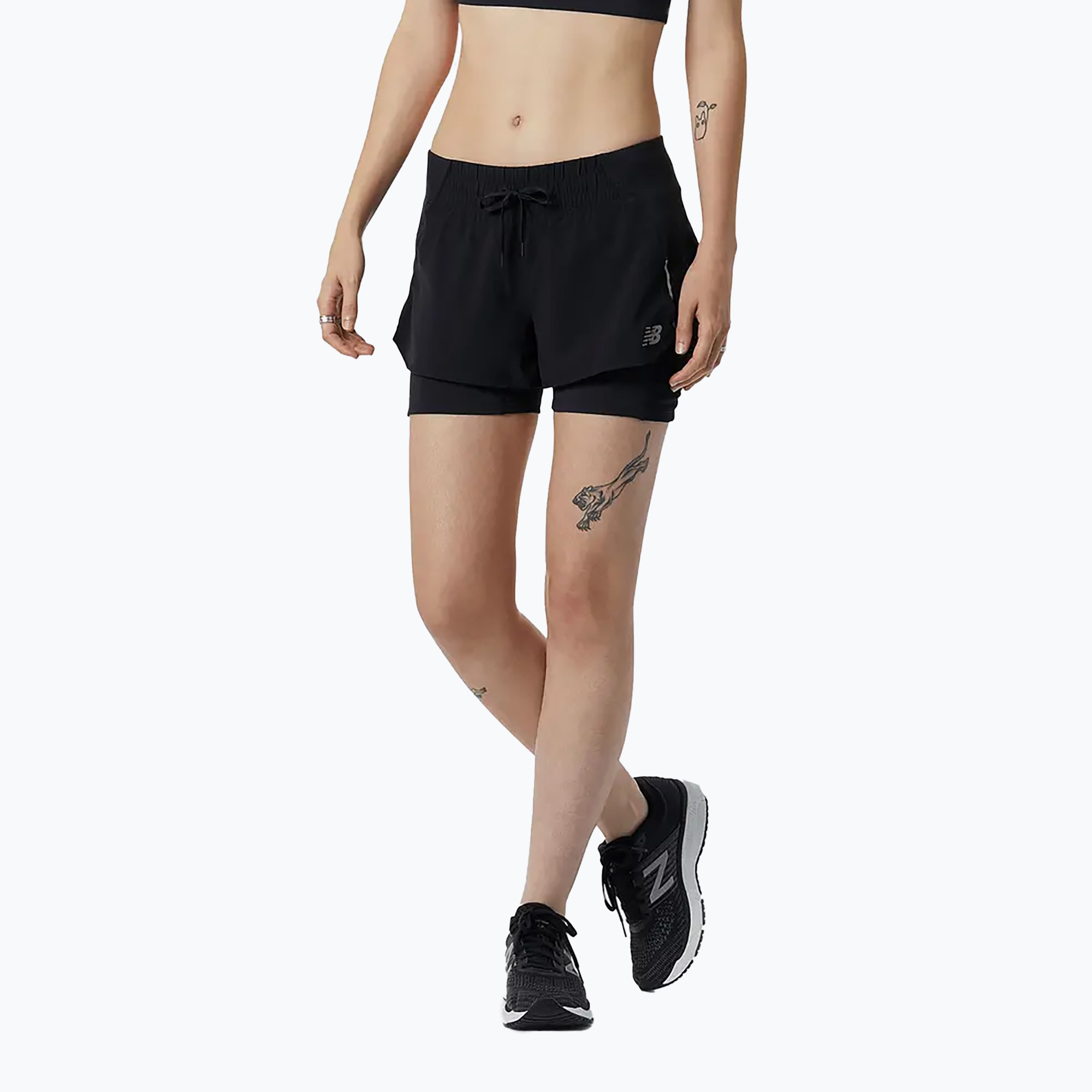 Spodenki do biegania damskie New Balance Impact Run 2In1 black | WYSYŁKA W 24H | 30 DNI NA ZWROT