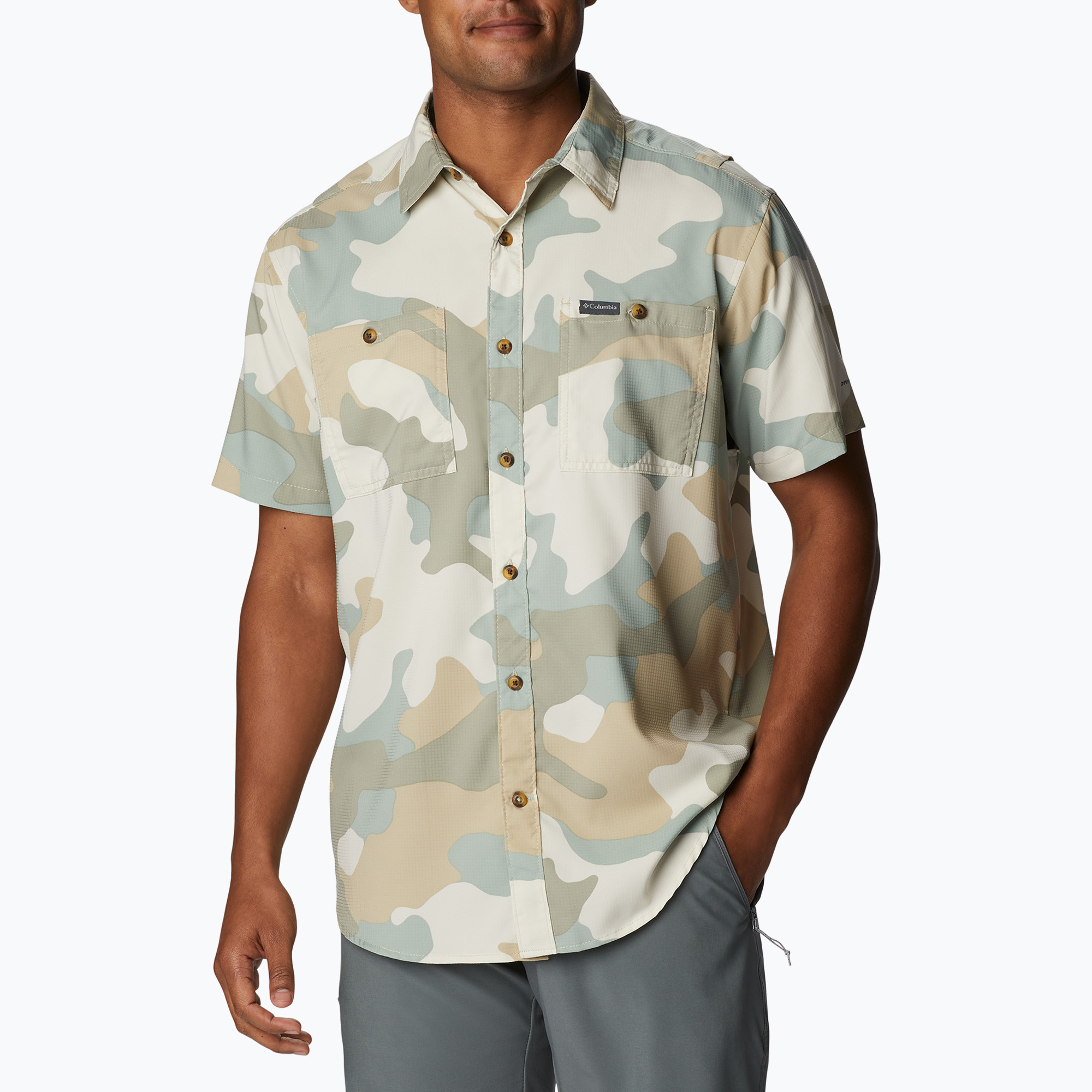 Koszula męska Columbia Utilizer Printed Woven niagara mod camo | WYSYŁKA W 24H | 30 DNI NA ZWROT
