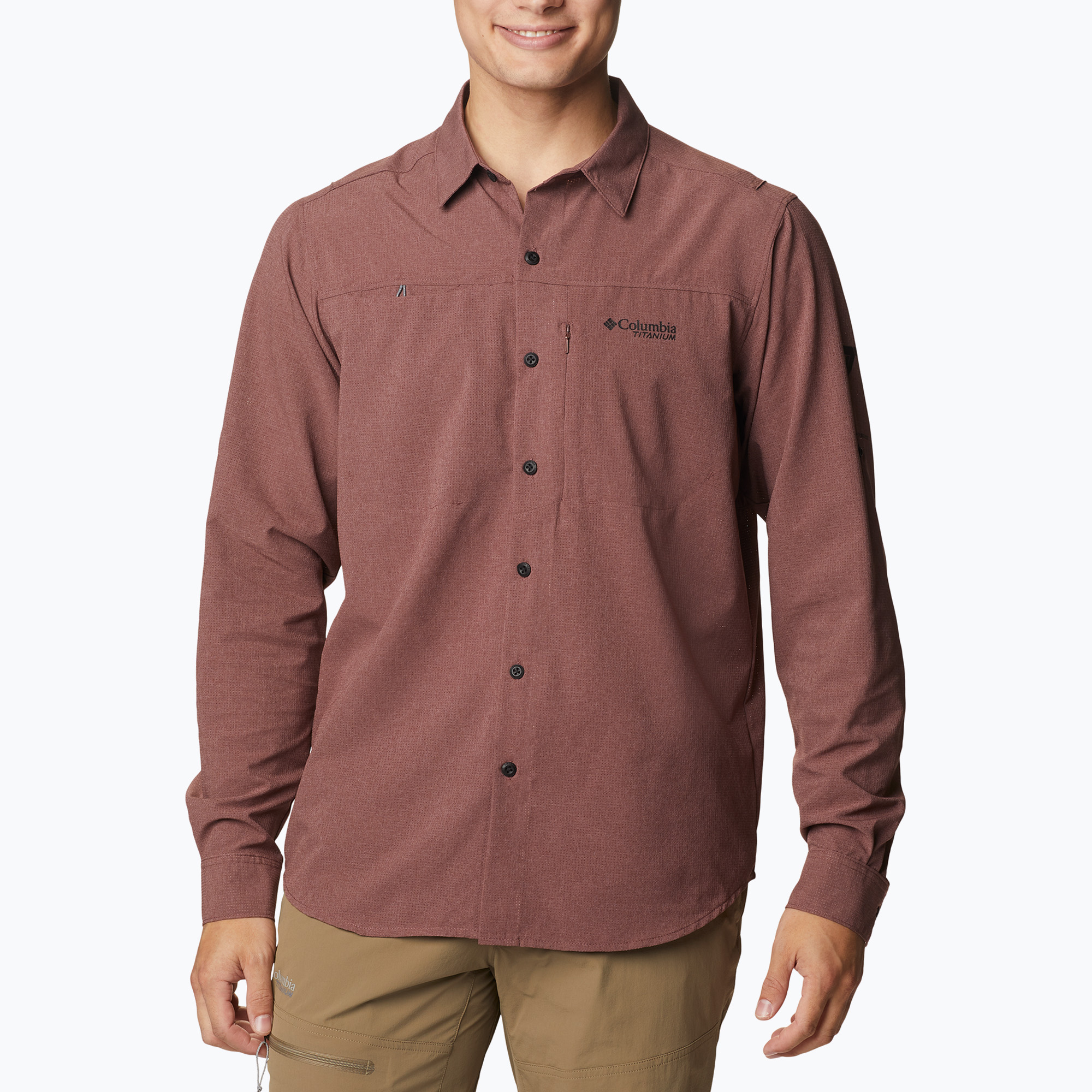 Koszula męska Columbia Titan Pass 2.0 Irco light raisin | WYSYŁKA W 24H | 30 DNI NA ZWROT