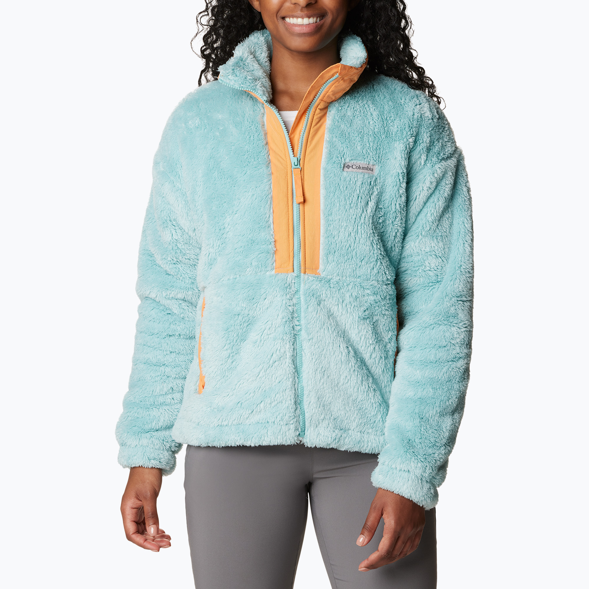 Bluza polarowa damska Columbia Boundless Discovery Sherpa aqua haze/sunset peach | WYSYŁKA W 24H | 30 DNI NA ZWROT