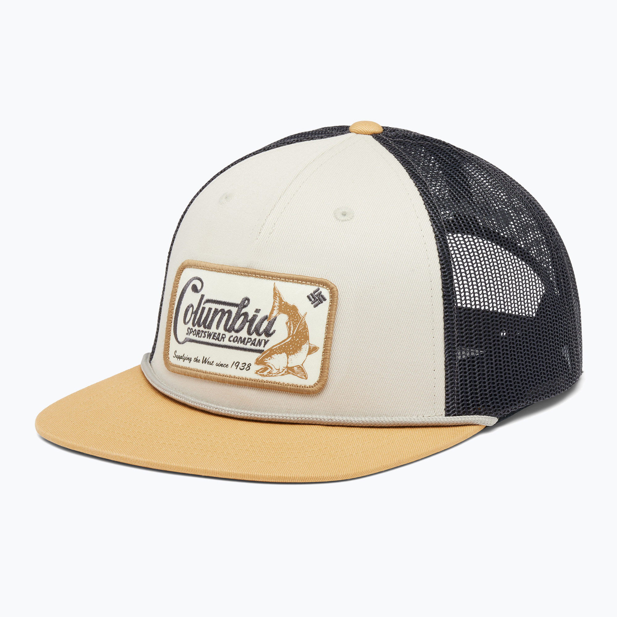 Czapka z daszkiem Columbia Columbia Flat Brim Snap dark stone/light camel/west fish | WYSYŁKA W 24H | 30 DNI NA ZWROT
