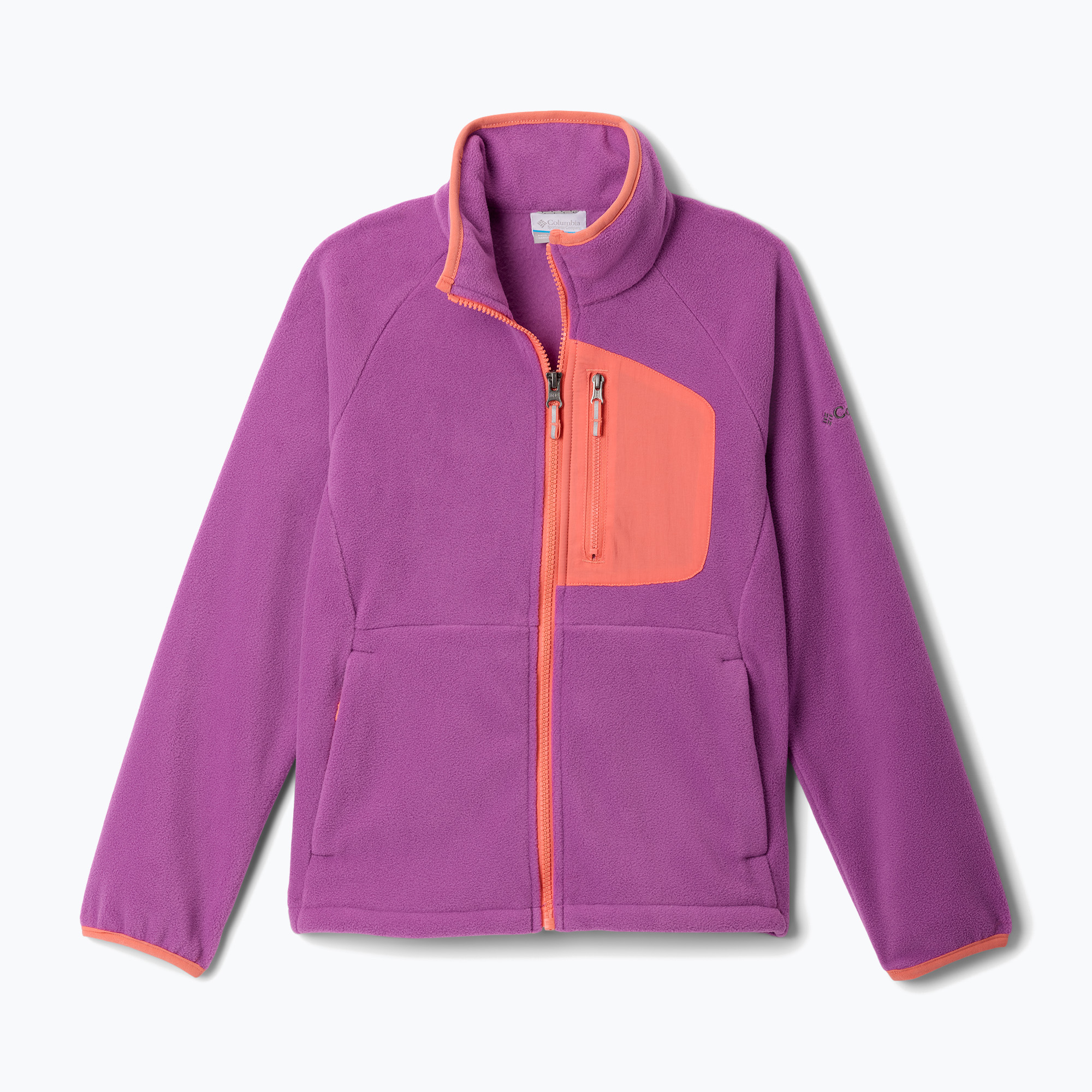 Bluza polarowa dziecięca Columbia Fast Trek IV Fleece Full Zip satin pink/chalk | WYSYŁKA W 24H | 30 DNI NA ZWROT