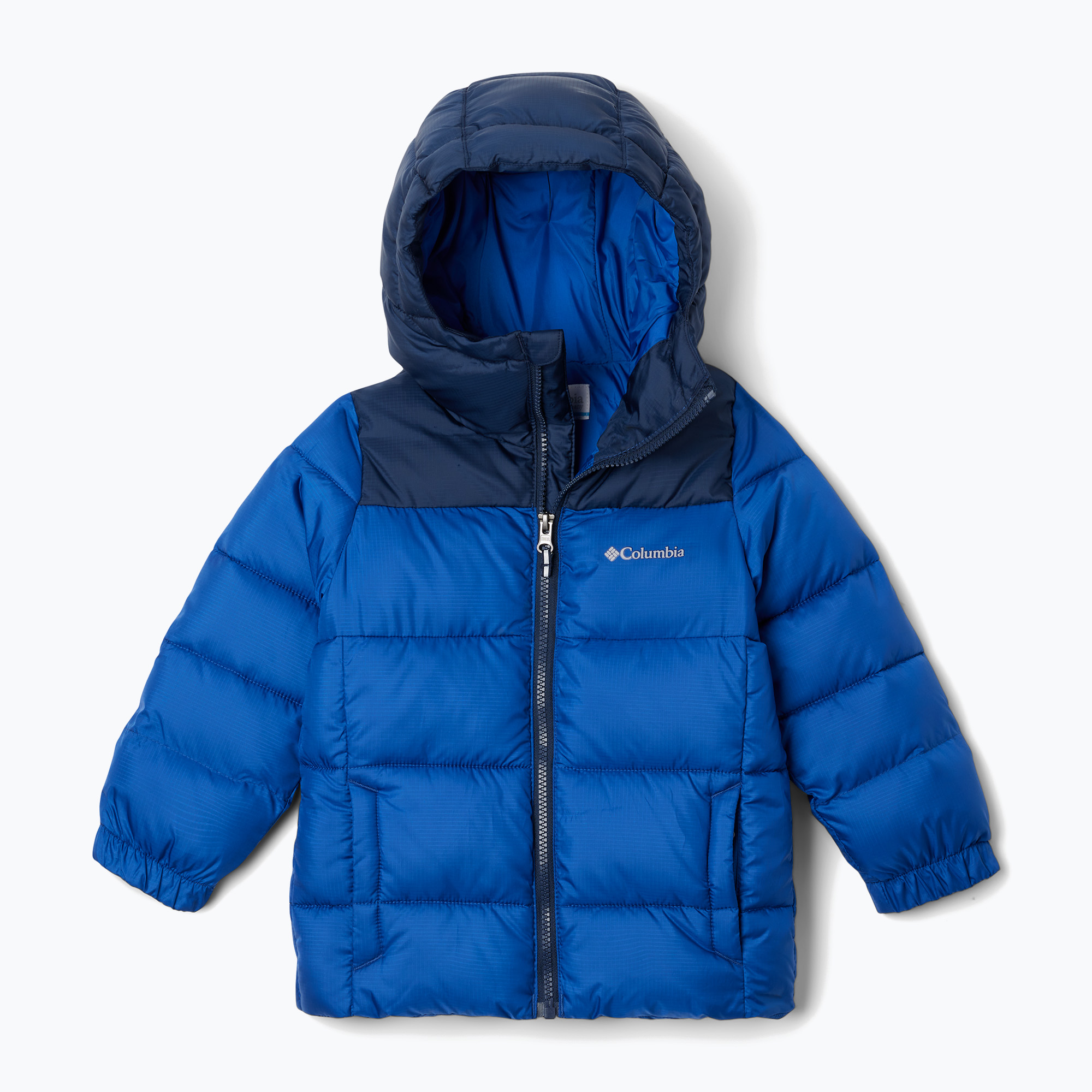 Kurtka ocieplana dziecięca Columbia Puffect Hooded mountain blue/collegiate navy | WYSYŁKA W 24H | 30 DNI NA ZWROT