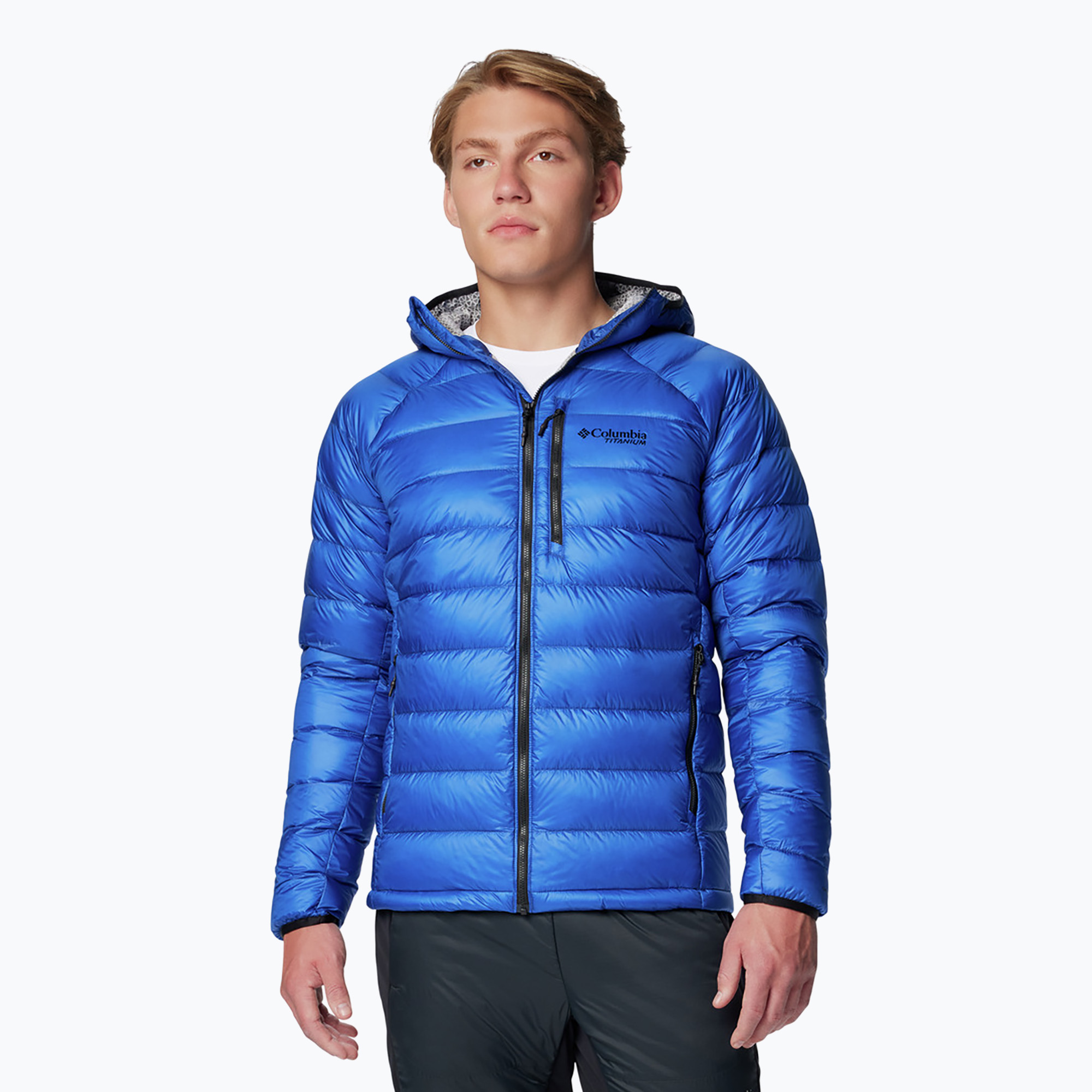 Kurtka puchowa męska Columbia Arctic Crest Down Hooded mountain blue | WYSYŁKA W 24H | 30 DNI NA ZWROT