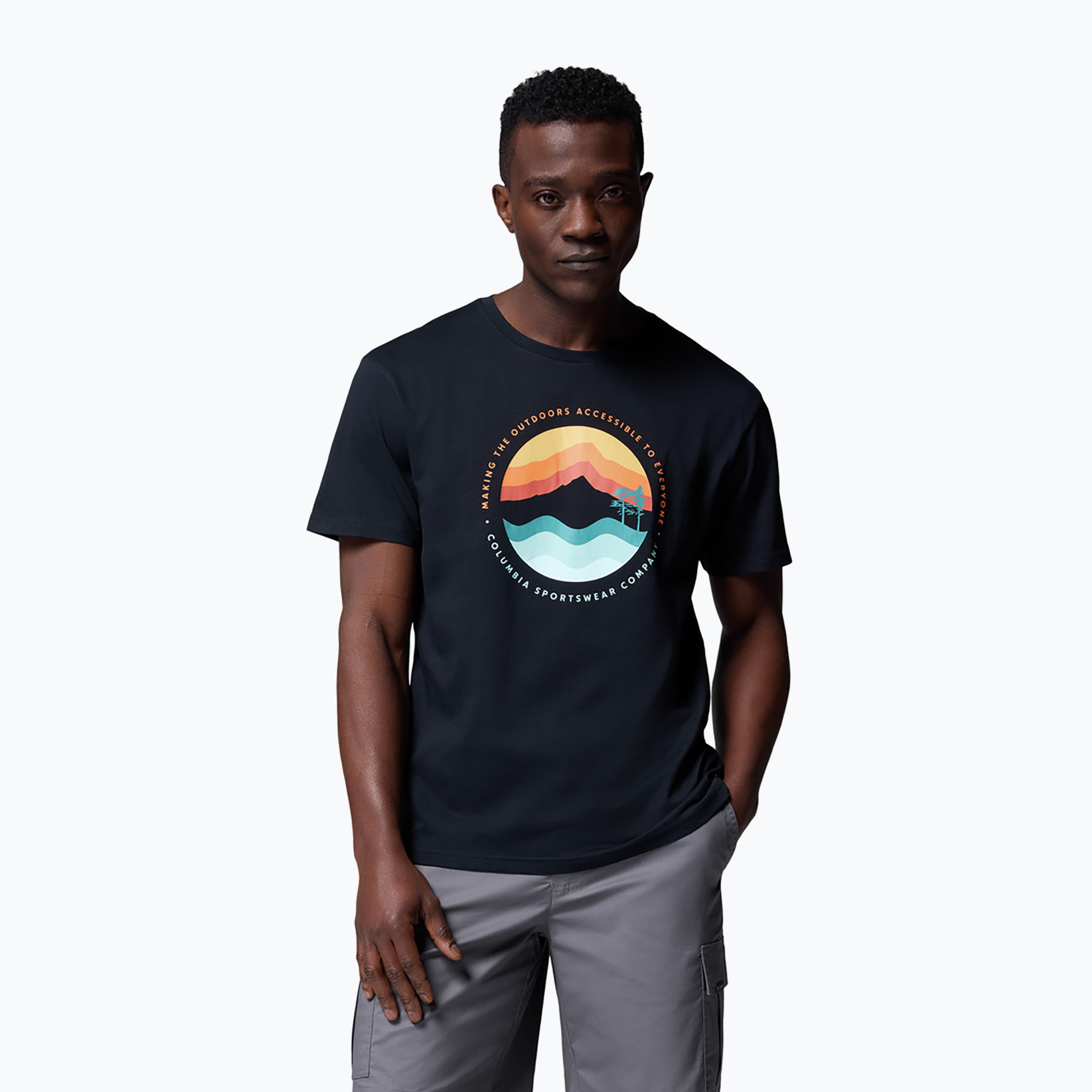 Koszulka męska Columbia Path Lake Graphic Tee II black/circular | WYSYŁKA W 24H | 30 DNI NA ZWROT