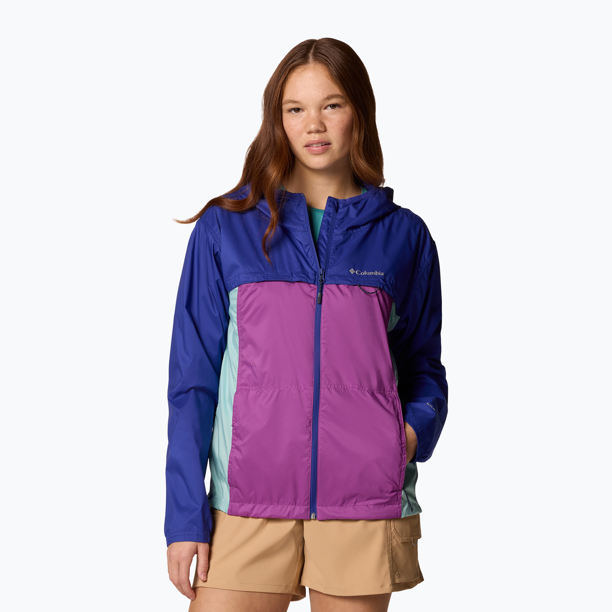 Kurtka przeciwwiatrowa damska Columbia Crested Canyon Windbreaker razzle/spray/clematis blue | WYSYŁKA W 24H | 30 DNI NA ZWROT