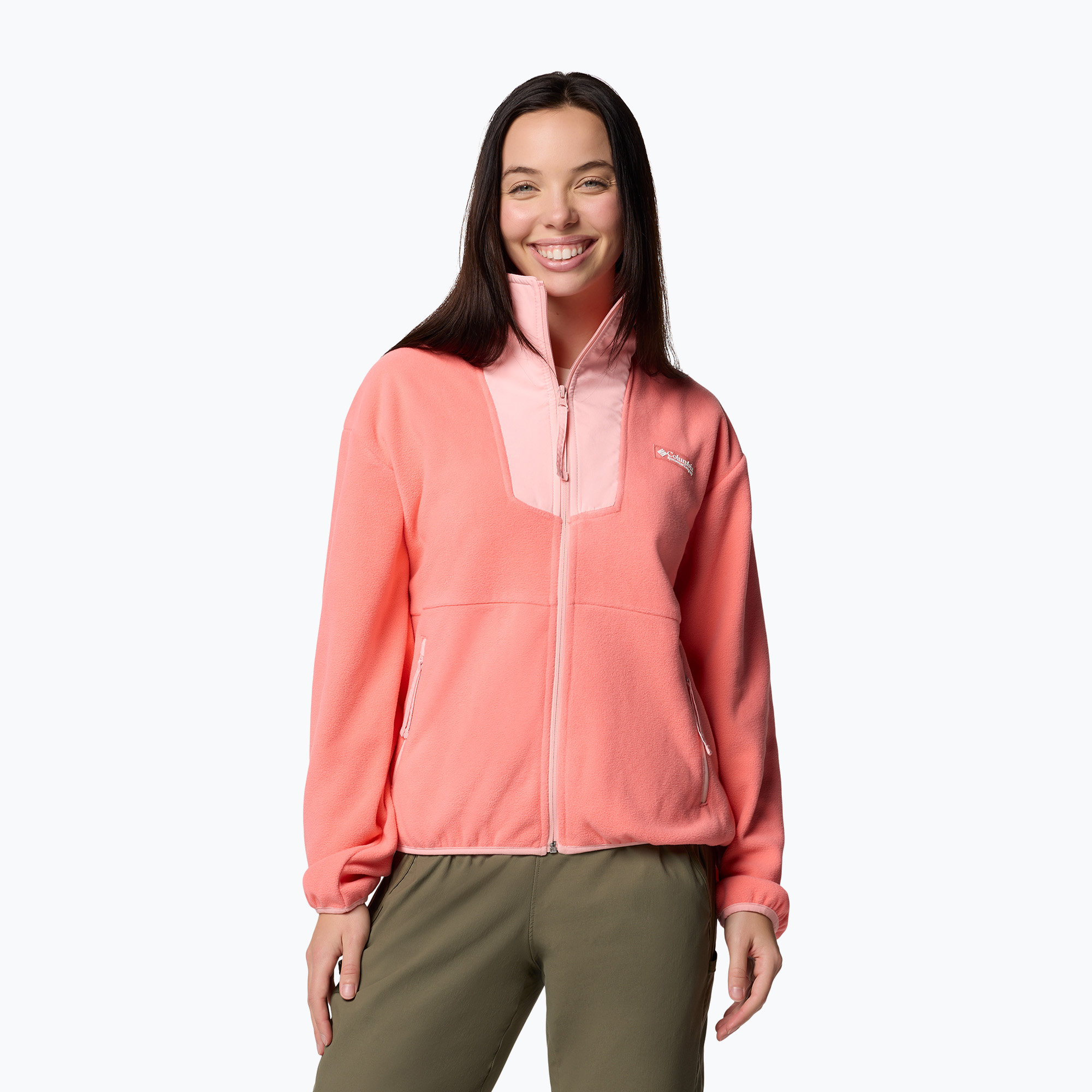 Bluza damska Columbia Sequoia Grove Full Zip alpenglow/pink sand | WYSYŁKA W 24H | 30 DNI NA ZWROT