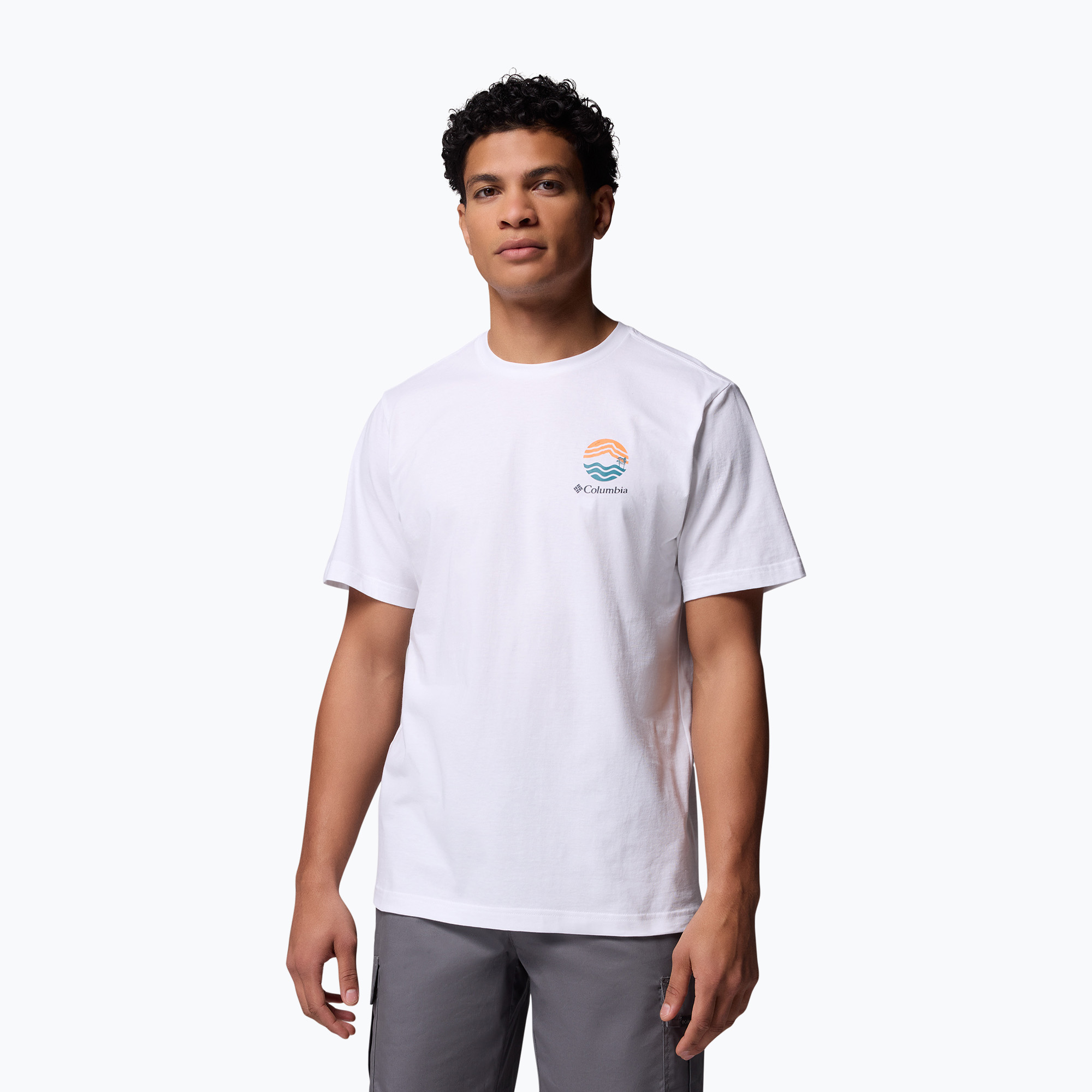 Koszulka męska Columbia Kettle River Outdoor Tee white/circular linescape | WYSYŁKA W 24H | 30 DNI NA ZWROT