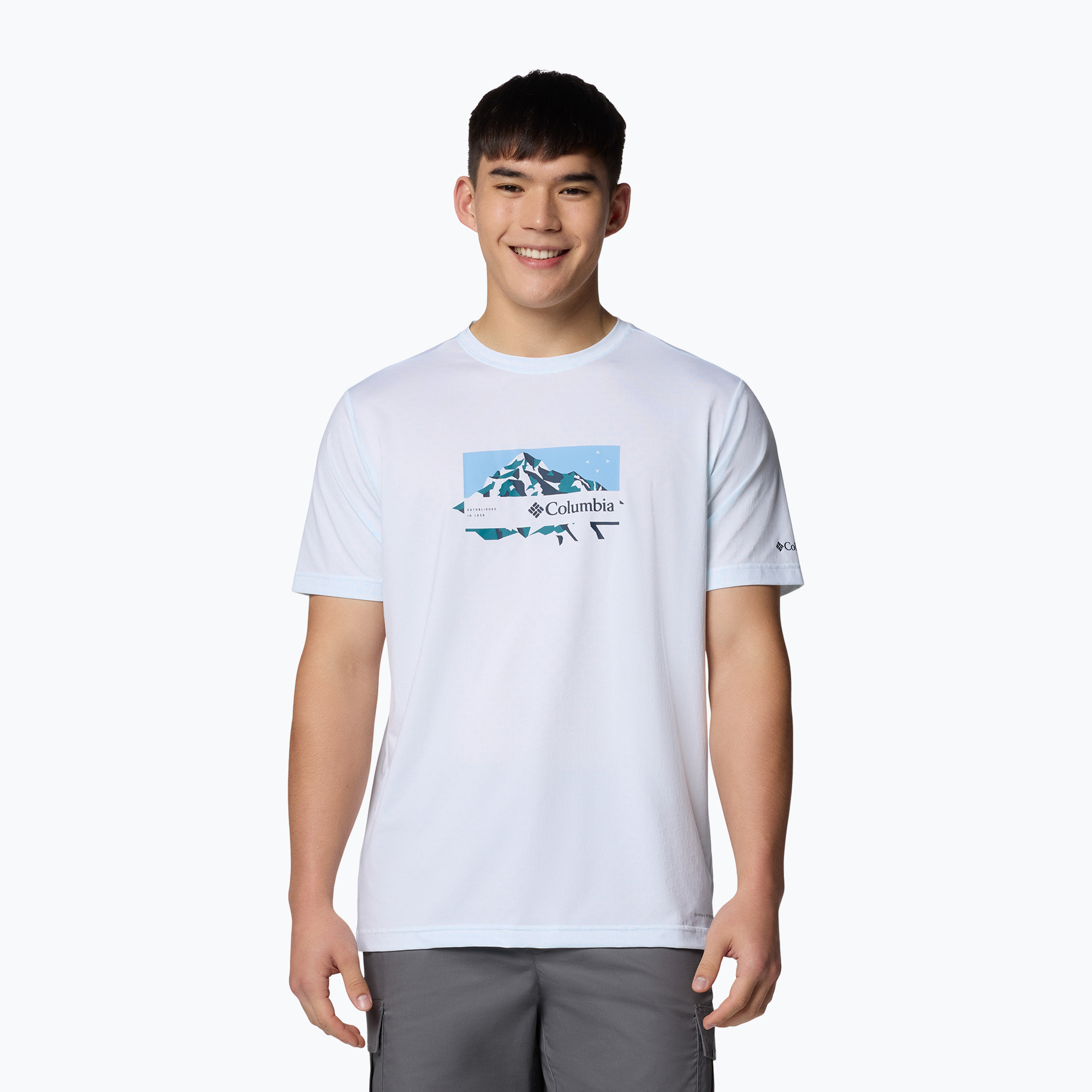 Koszulka męska Columbia Ice Lake II SS Tee white/peak direction | WYSYŁKA W 24H | 30 DNI NA ZWROT