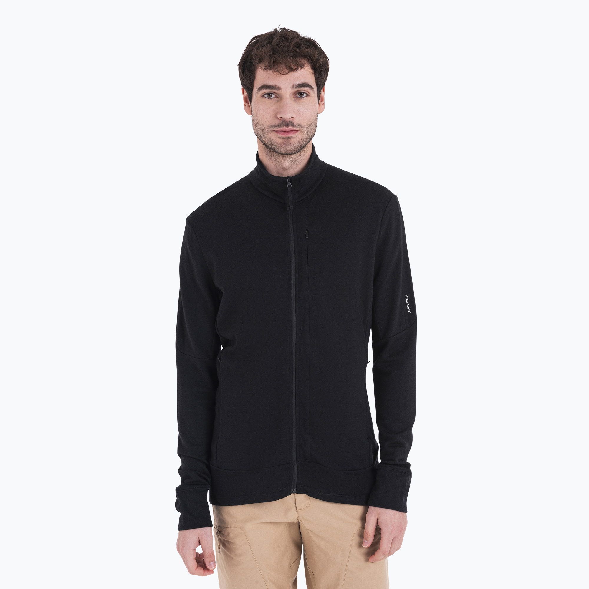 Bluza trekkingowa męska icebreaker Merino 260 Quantum IV Zip black | WYSYŁKA W 24H | 30 DNI NA ZWROT