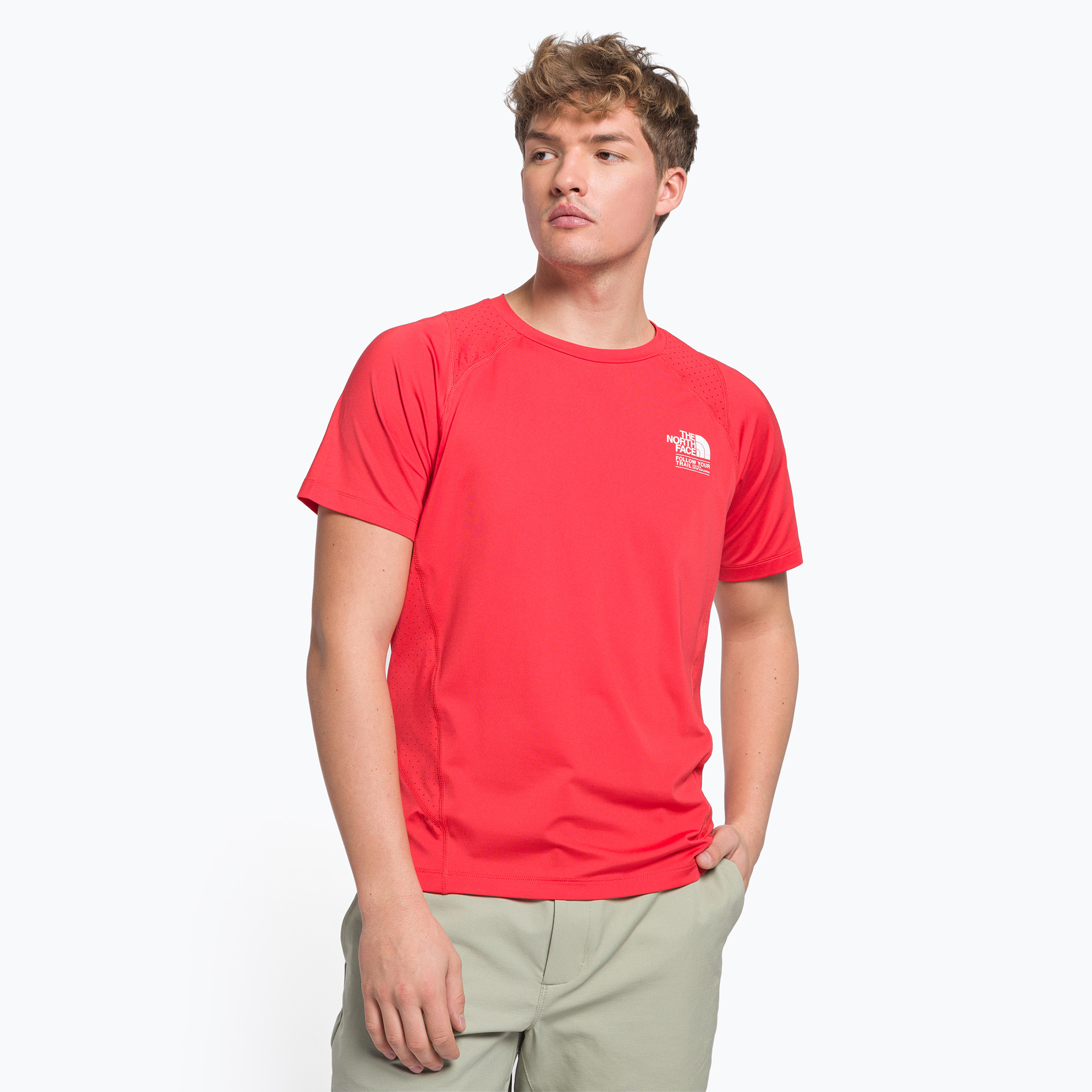 Koszulka trekkingowa męska The North Face AO Graphic horizon red | WYSYŁKA W 24H | 30 DNI NA ZWROT