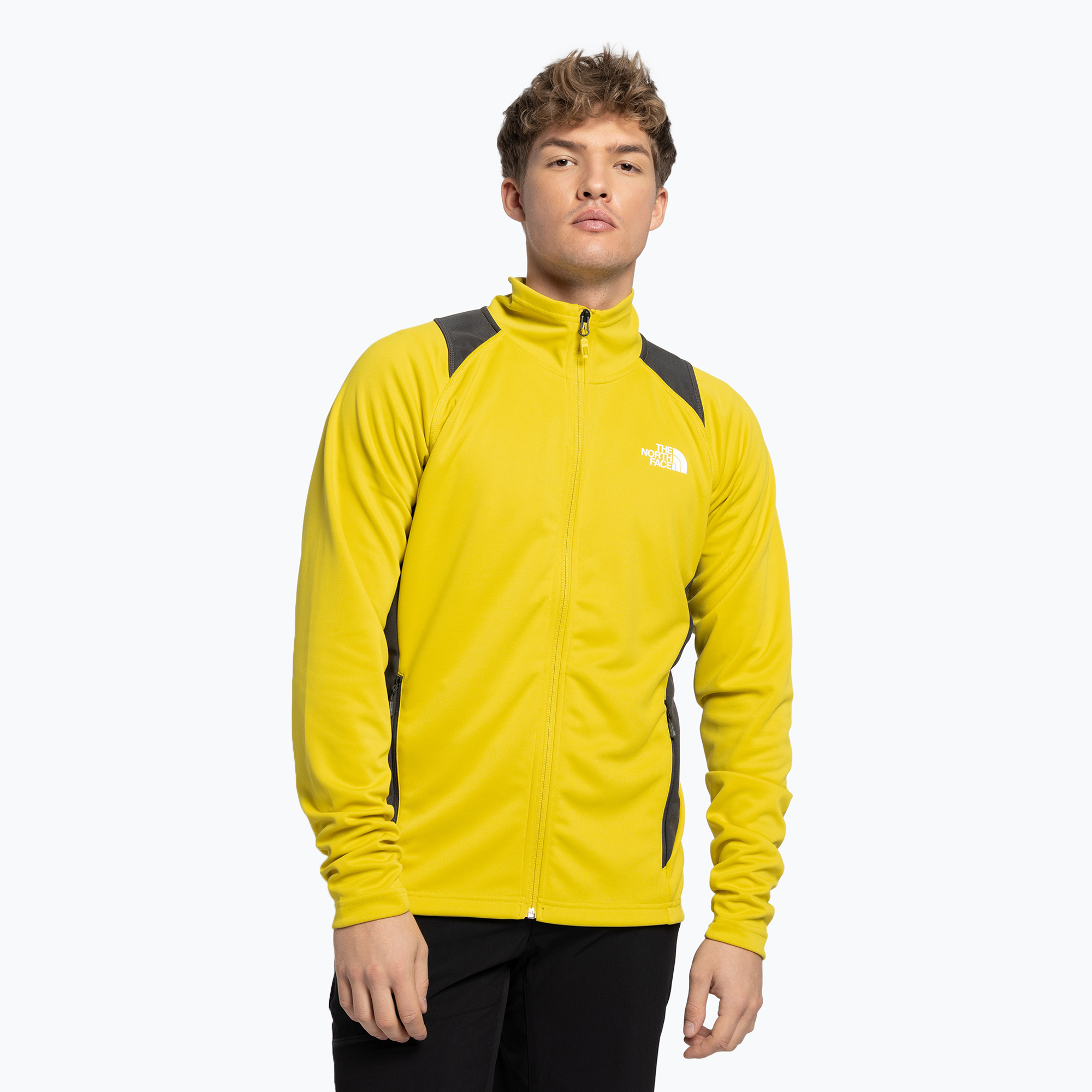 Bluza trekkingowa męska The North Face AO Midlayer FZ acid yellow/asphalt grey | WYSYŁKA W 24H | 30 DNI NA ZWROT