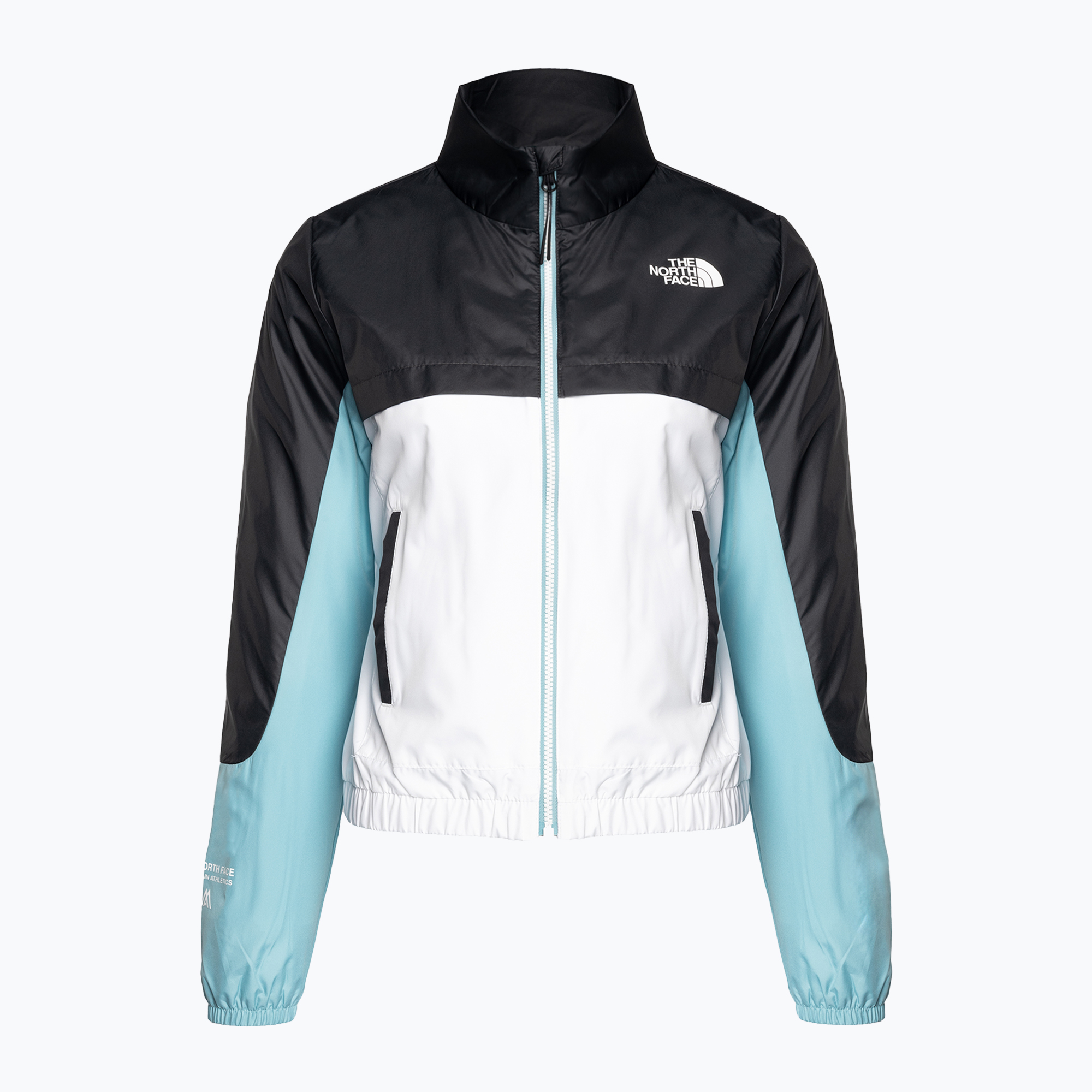 Kurtka przeciwwiatrowa damska The North Face MA Wind Full Zip white/reef waters/asphalt grey | WYSYŁKA W 24H | 30 DNI NA ZWROT