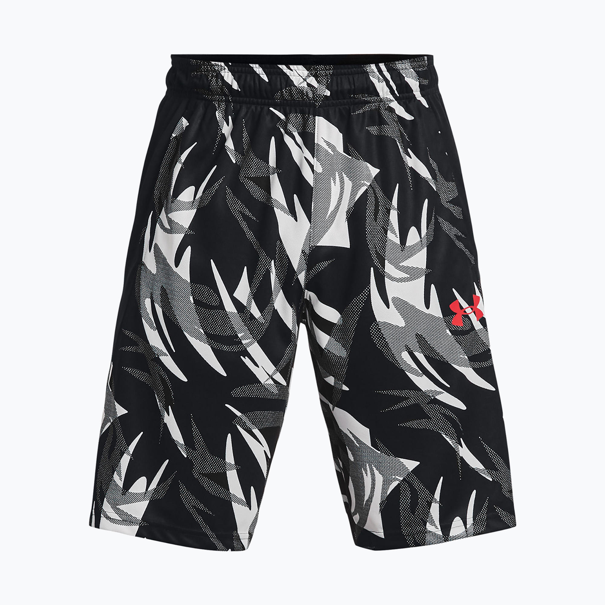 Spodenki koszykarskie męskie Under Armour Baseline 10'' Prnt black/red | WYSYŁKA W 24H | 30 DNI NA ZWROT