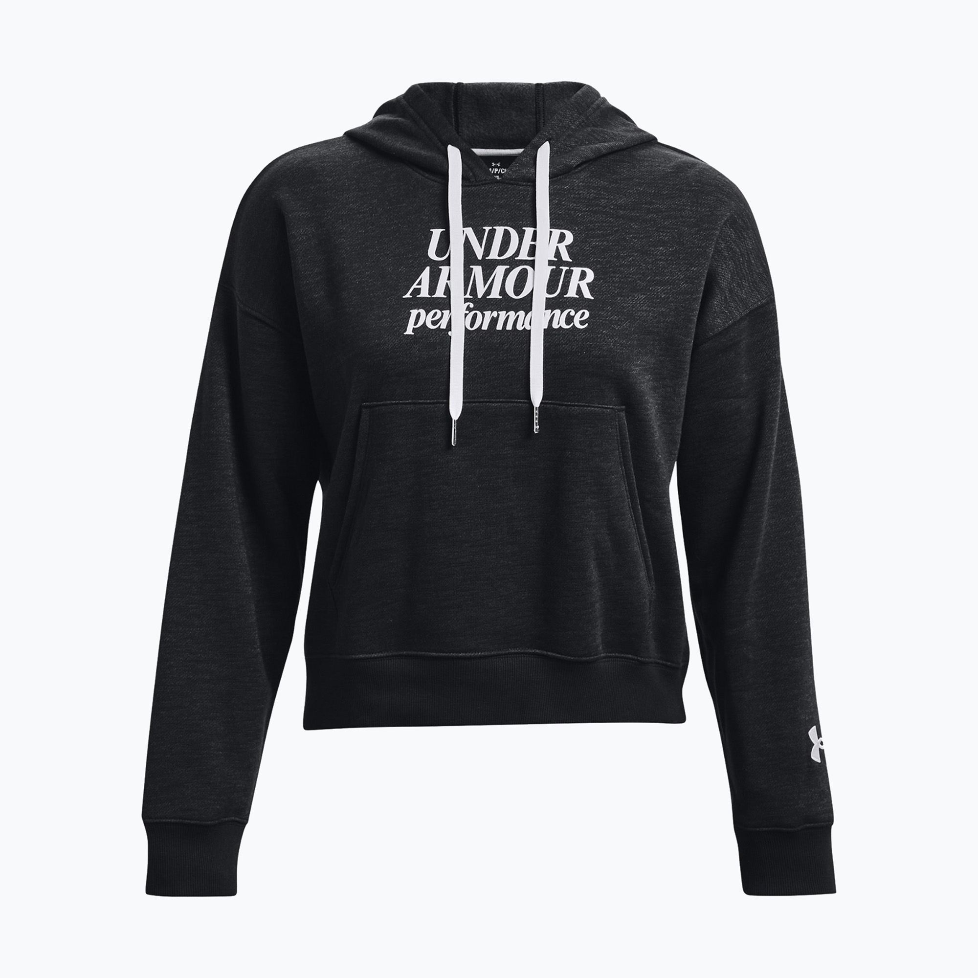 Bluza damska Under Armour Essential Script Hoodie black/jet gray/white | WYSYŁKA W 24H | 30 DNI NA ZWROT