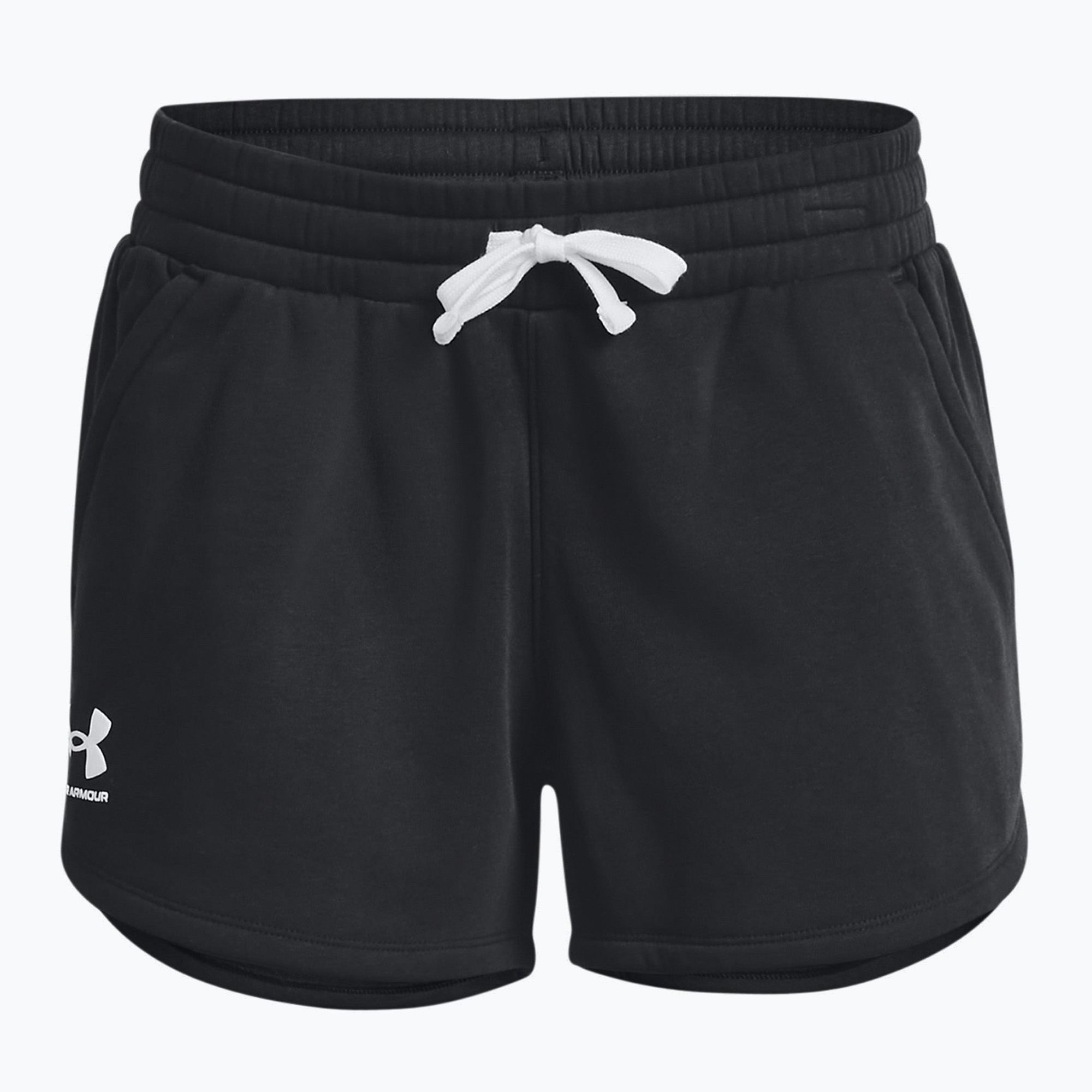Spodenki treningowe damskie Under Armour Rival Fleece black/white | WYSYŁKA W 24H | 30 DNI NA ZWROT
