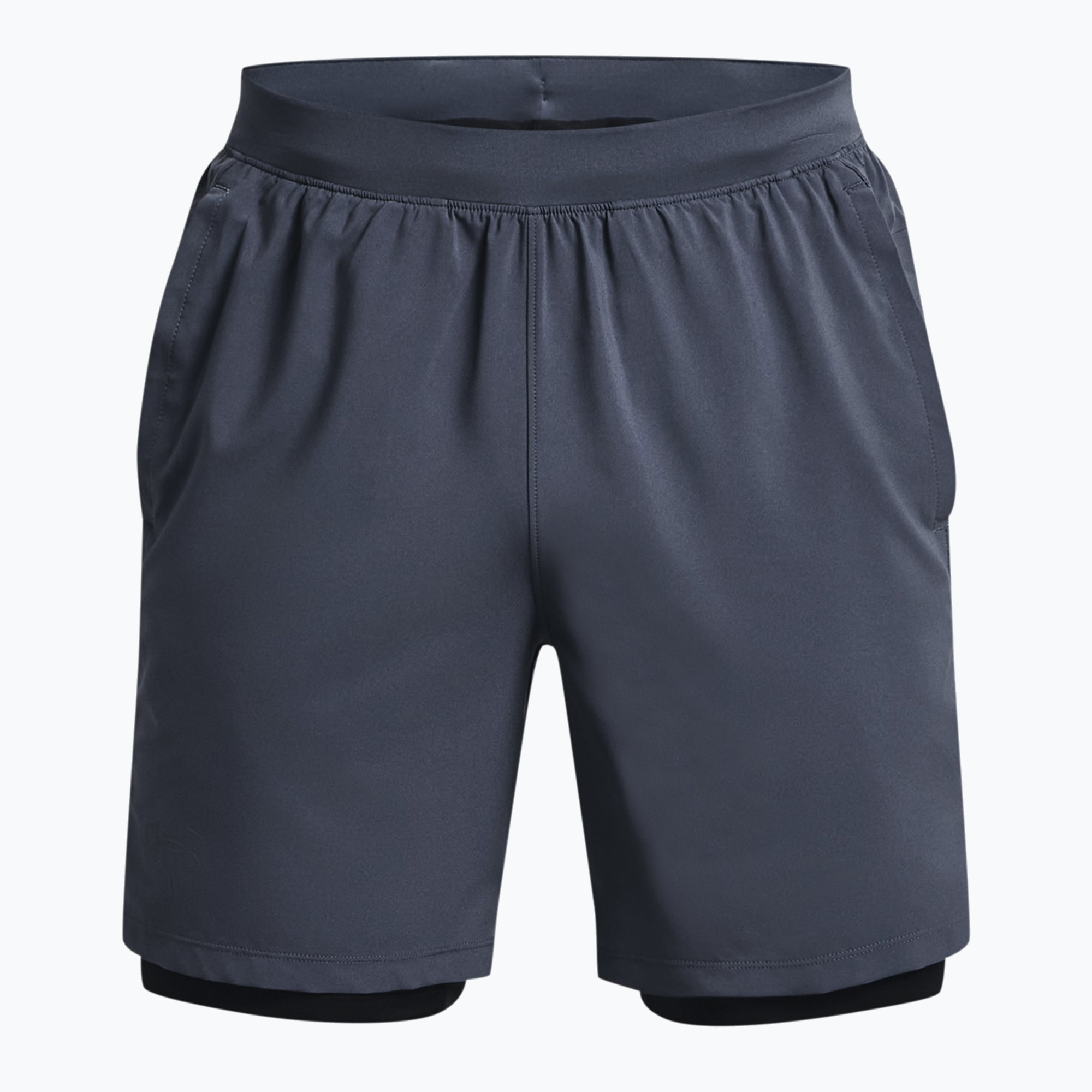 Spodenki do biegania męskie Under Armour Launch Sw 7'' 2N1 downpour gray/black/reflective | WYSYŁKA W 24H | 30 DNI NA ZWROT