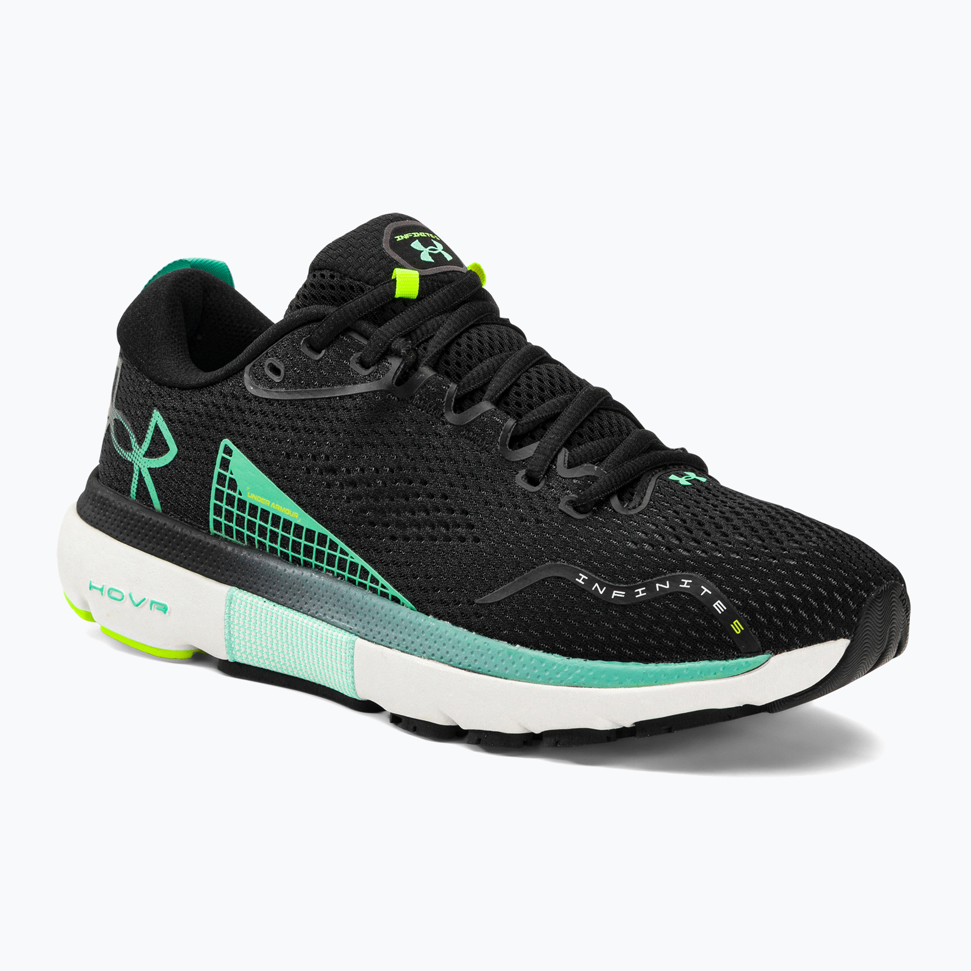 Buty do biegania męskie Under Armour Hovr Infinite 5 black/white/green breeze | WYSYŁKA W 24H | 30 DNI NA ZWROT