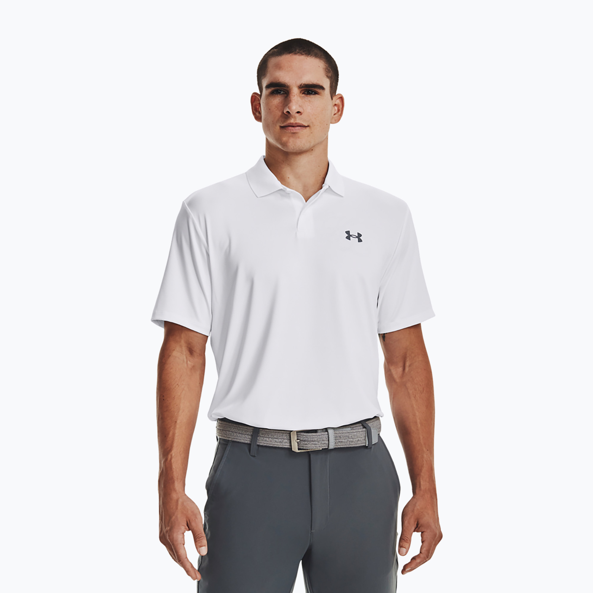 Koszulka polo męska Under Armour Matchplay Polo white/pitch gray | WYSYŁKA W 24H | 30 DNI NA ZWROT