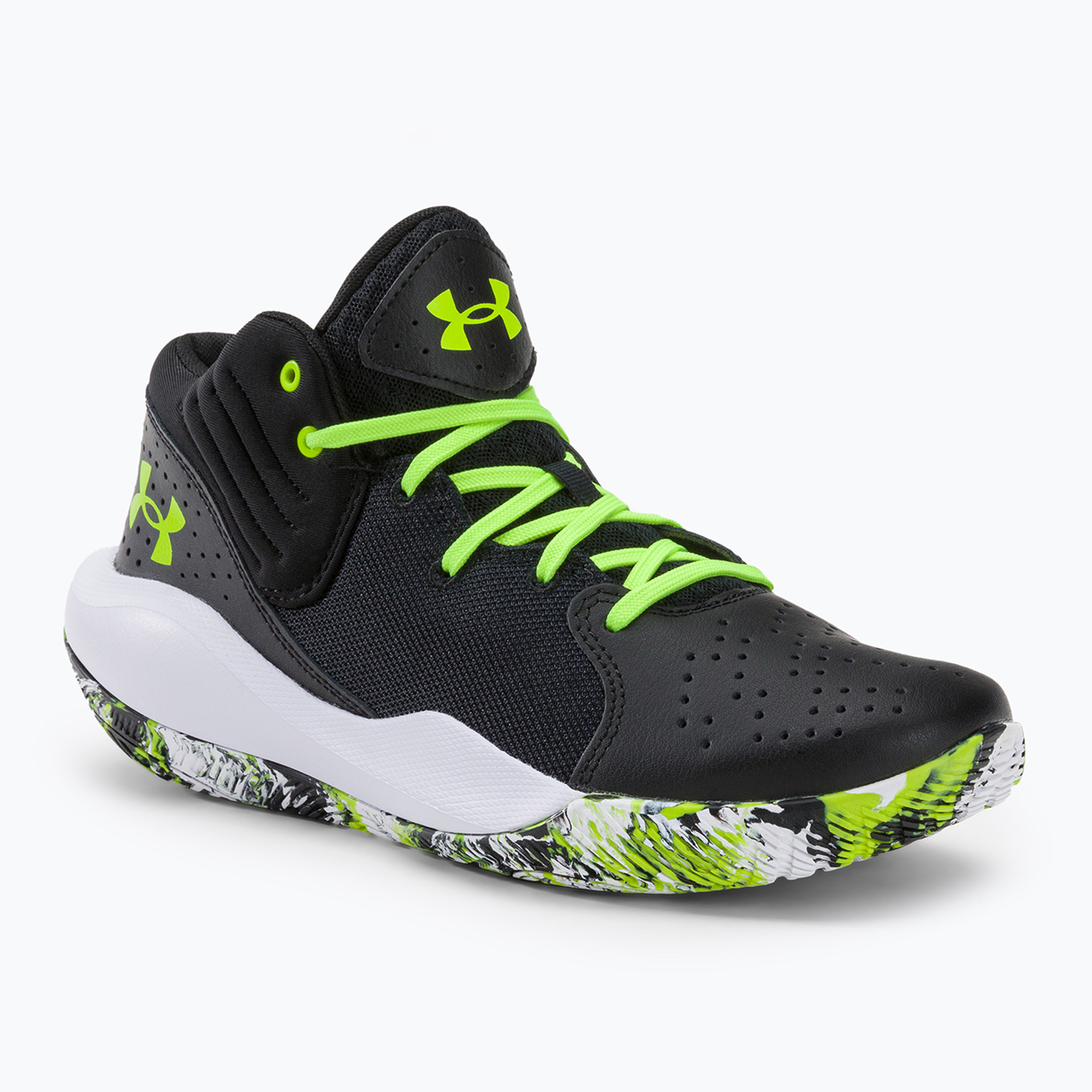 Buty do koszykówki męskie Under Armour Jet '21 black/white/lime surge | WYSYŁKA W 24H | 30 DNI NA ZWROT