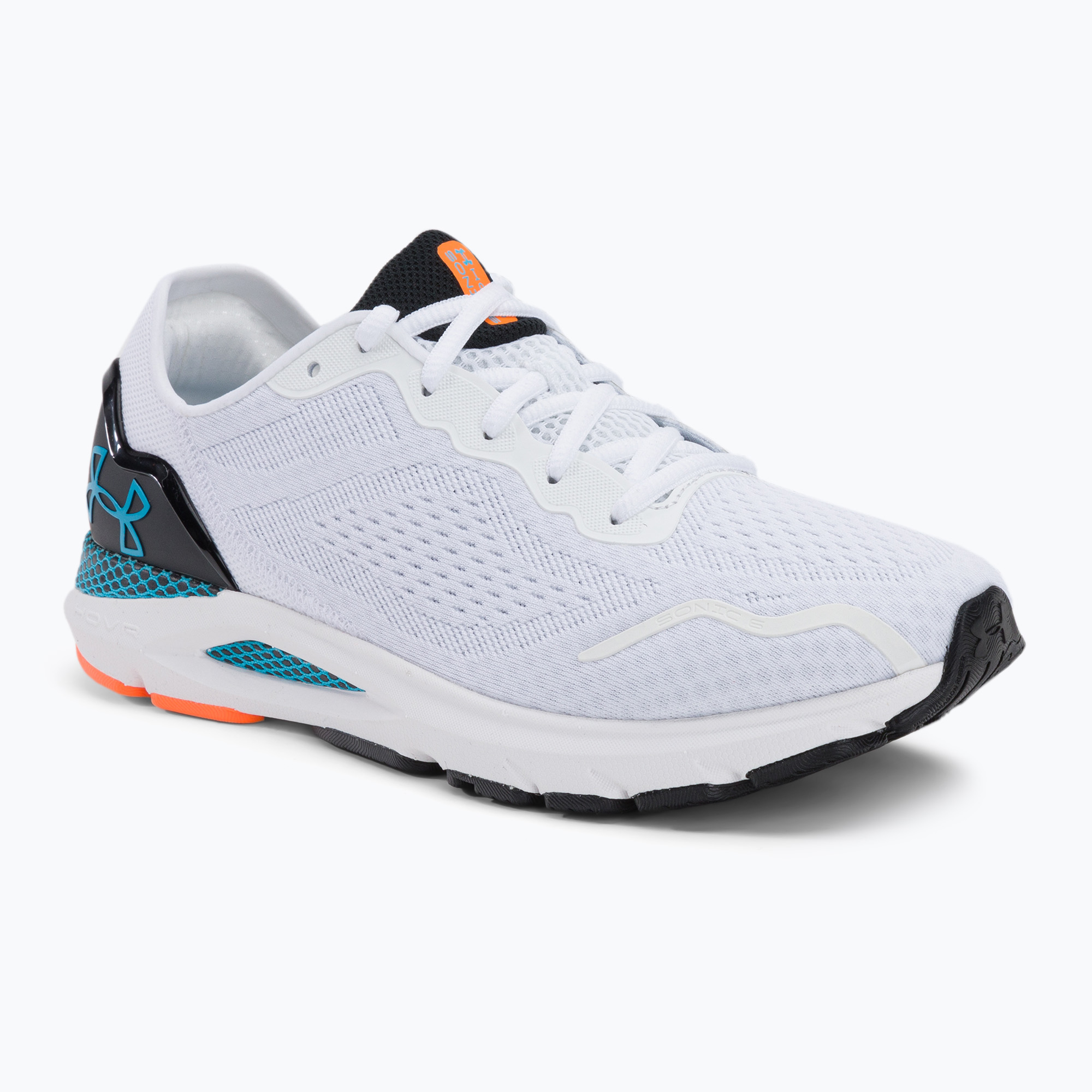 Buty do biegania męskie Under Armour Hovr Sonic 6 white/black/blue surf | WYSYŁKA W 24H | 30 DNI NA ZWROT