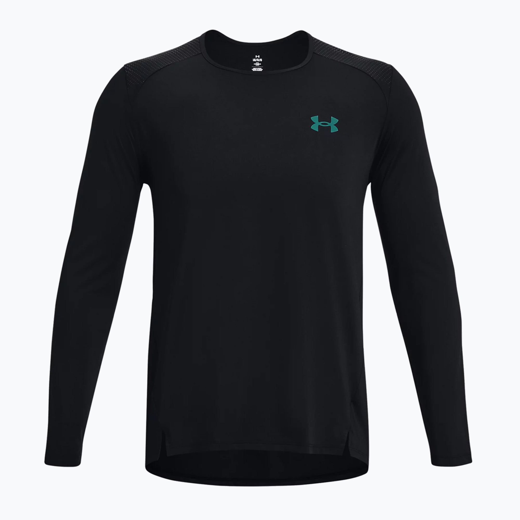 Longsleeve treningowy męski Under Armour Armourprint black/coastal teal | WYSYŁKA W 24H | 30 DNI NA ZWROT