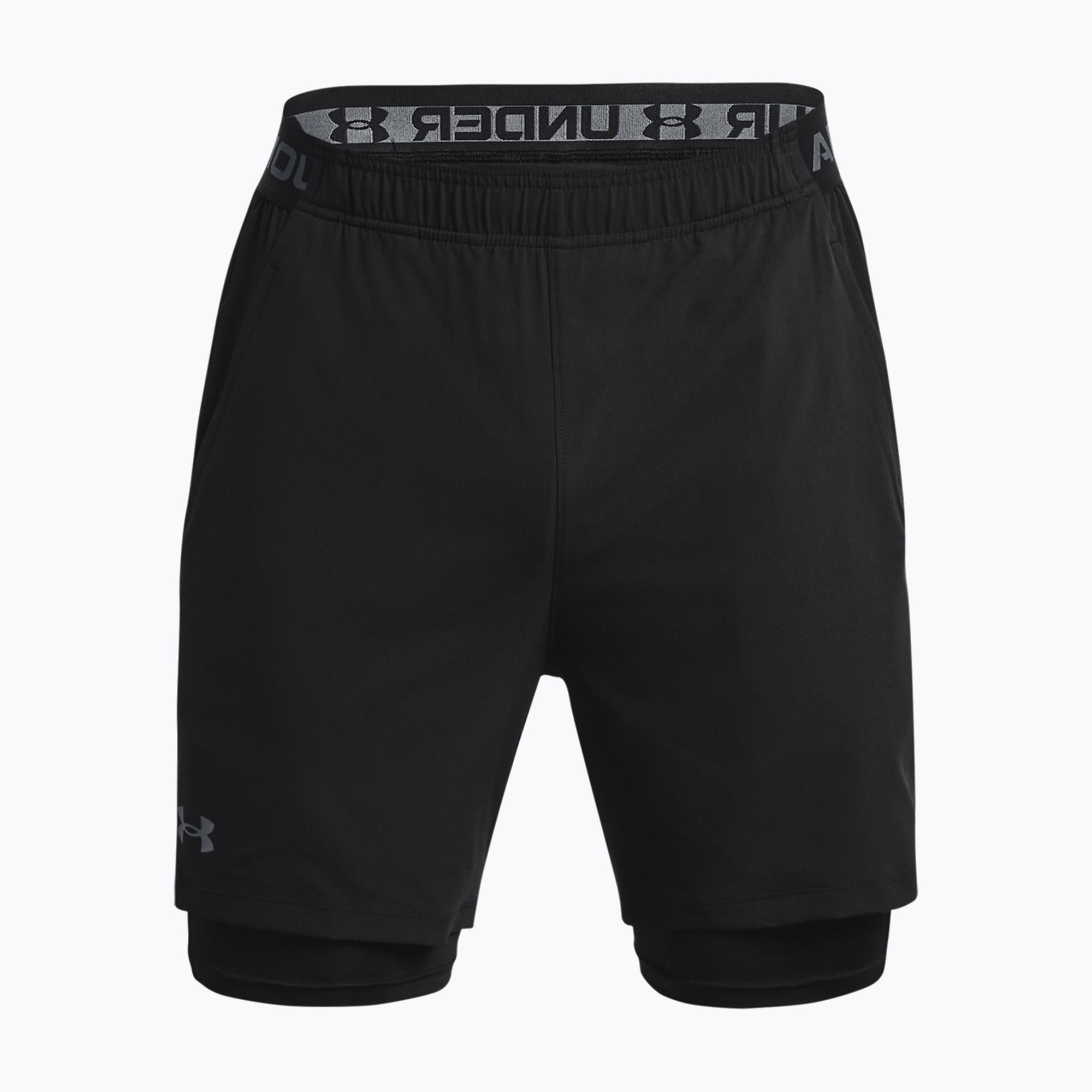 Spodenki treningowe męskie Under Armour Vanish Woven 2In1 Sts black/black/pitch gray 